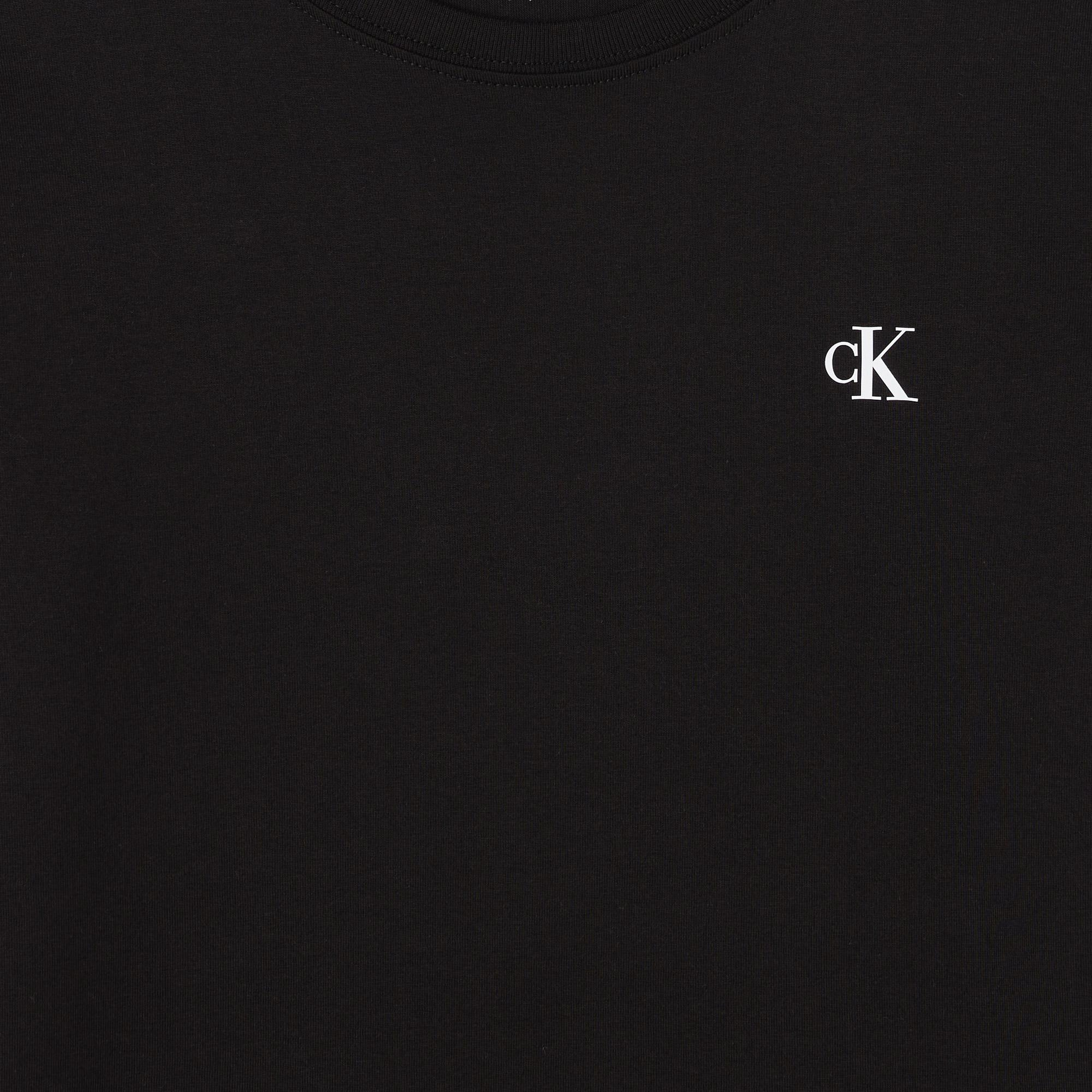 Calvin Klein 2'li Chest Mono Çocuk Siyah T-Shirt