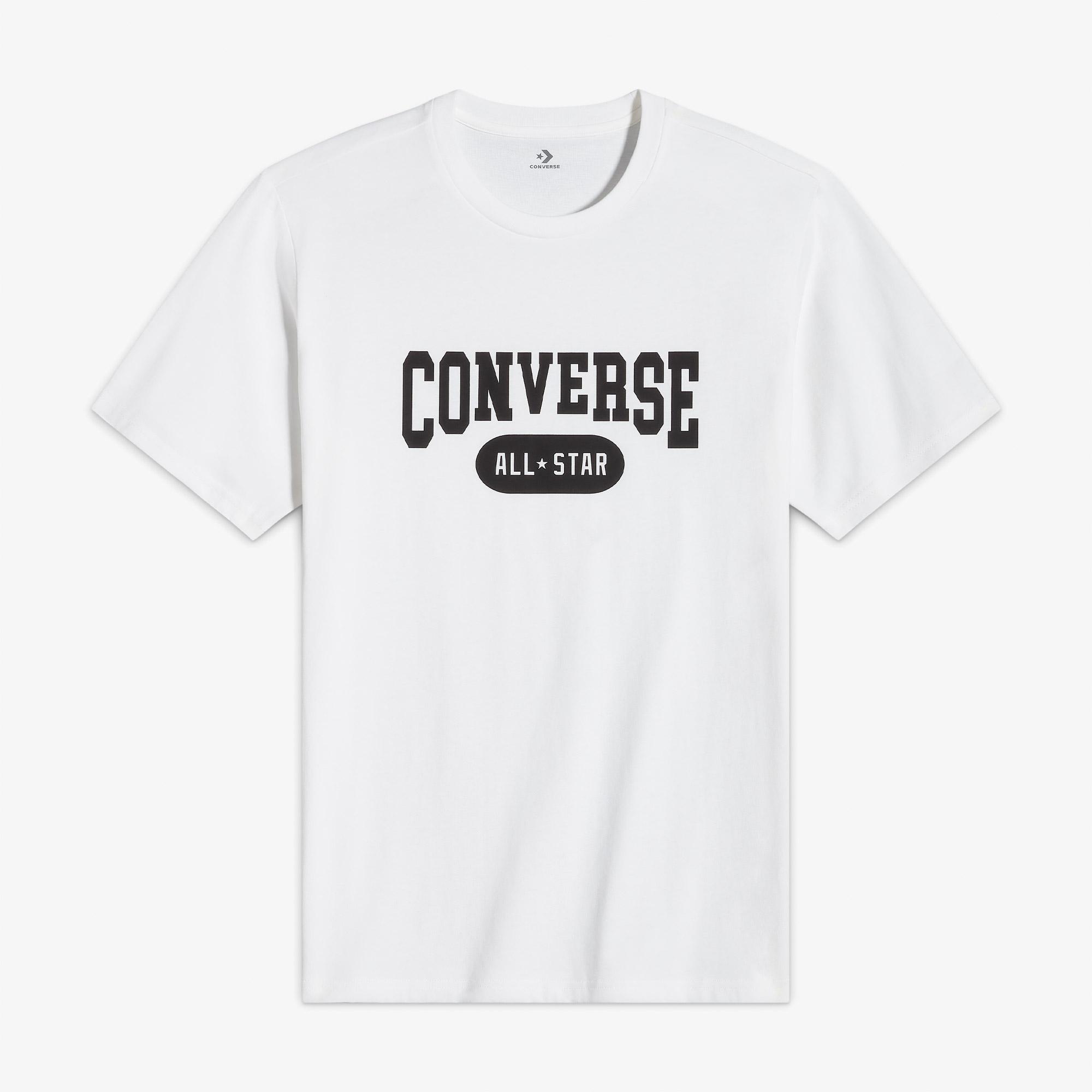 Converse Erkek Baskılı Beyaz T-Shirt