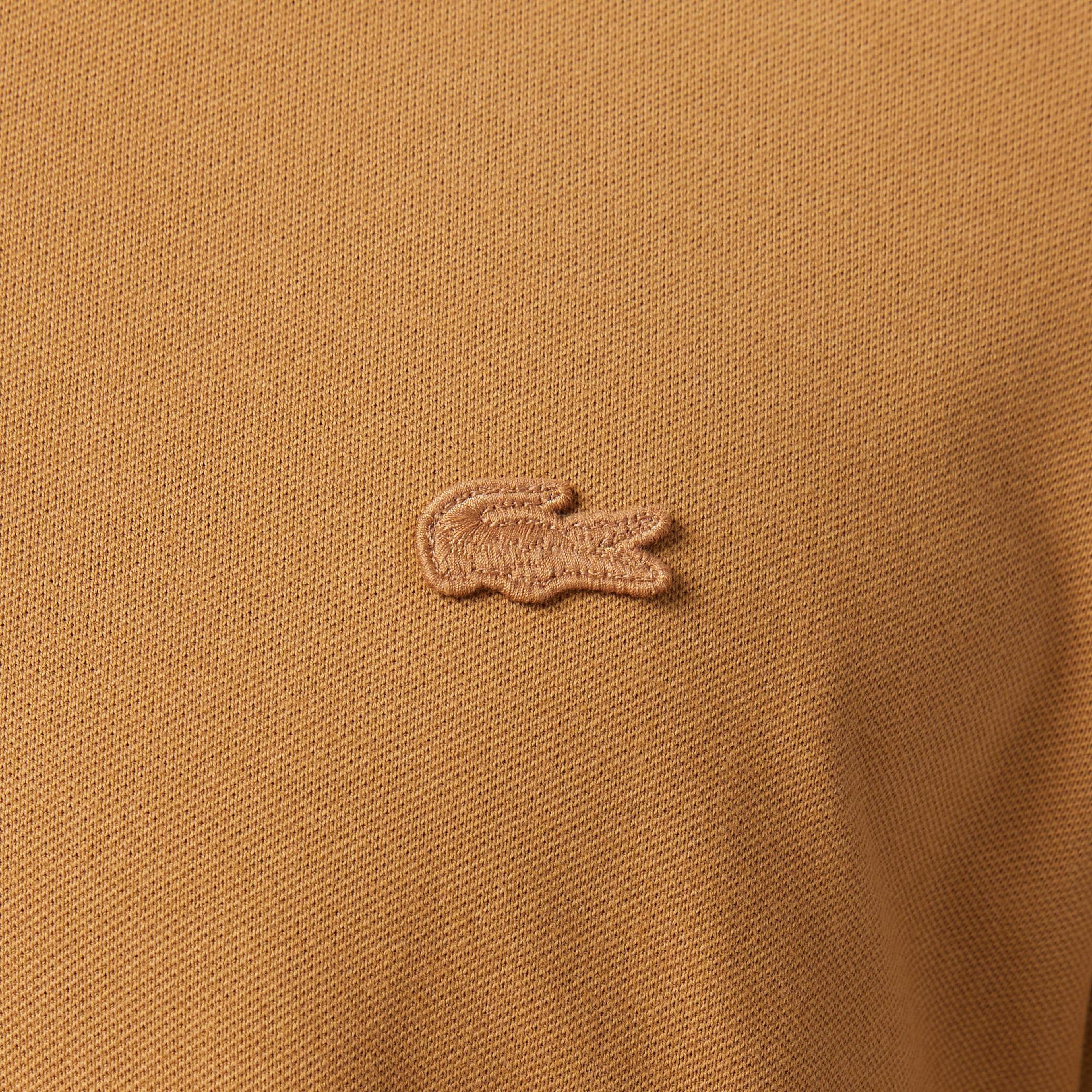 Lacoste Paris Erkek Regular Fit Uzun Kollu Açık Kahverengi Polo