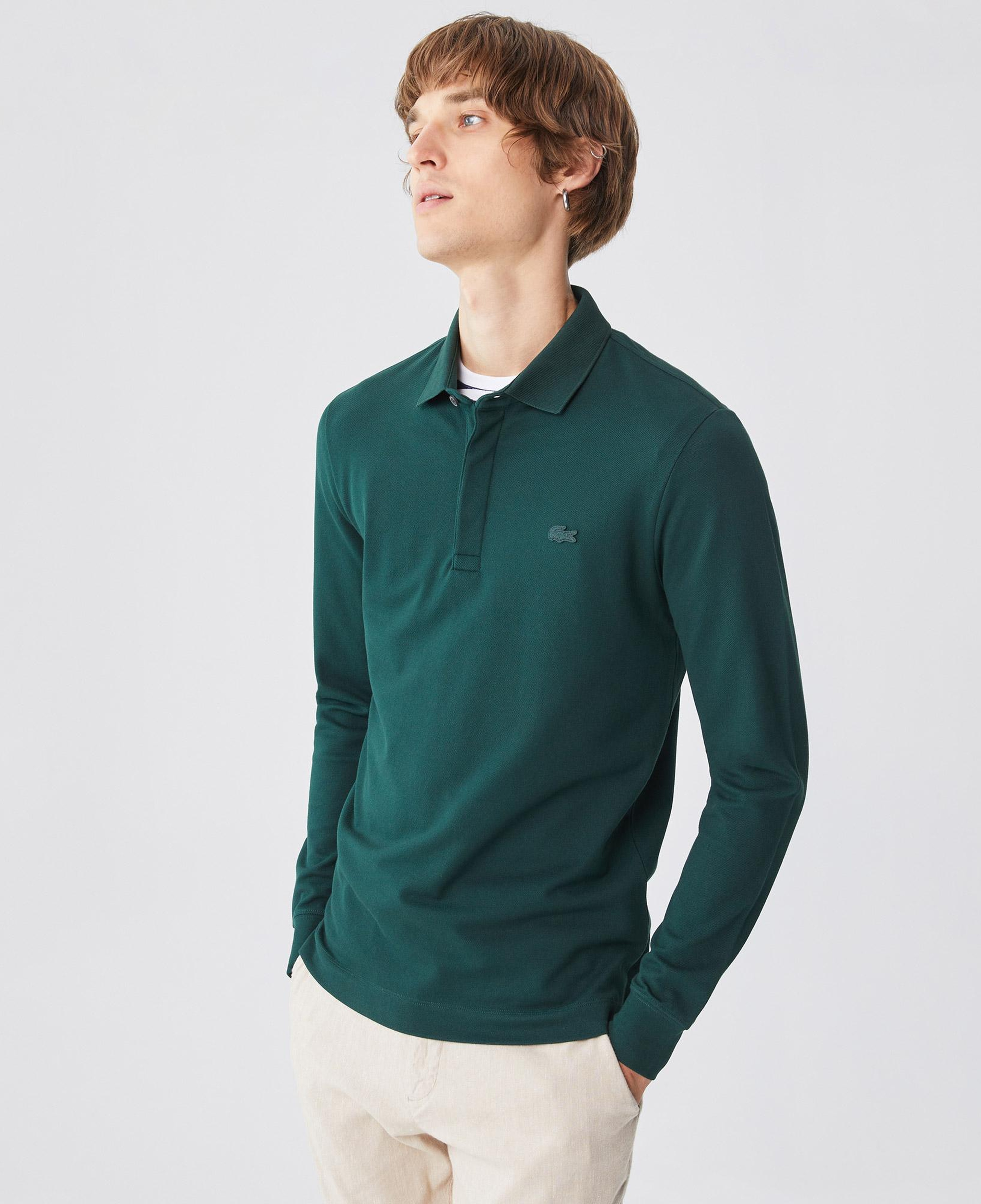 Lacoste Paris Erkek Regular Fit Uzun Kollu Yeşil Polo