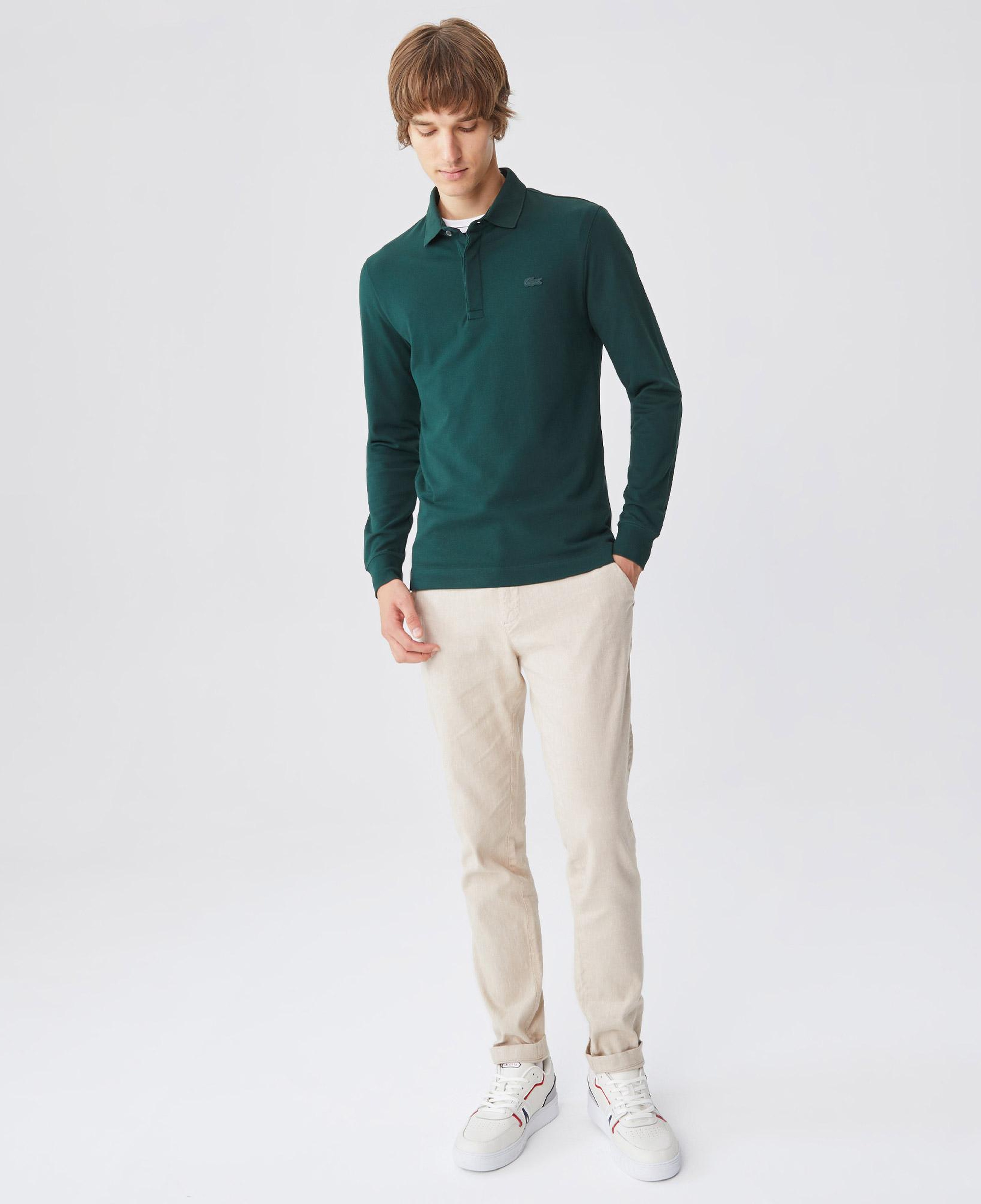 Lacoste Paris Erkek Regular Fit Uzun Kollu Yeşil Polo