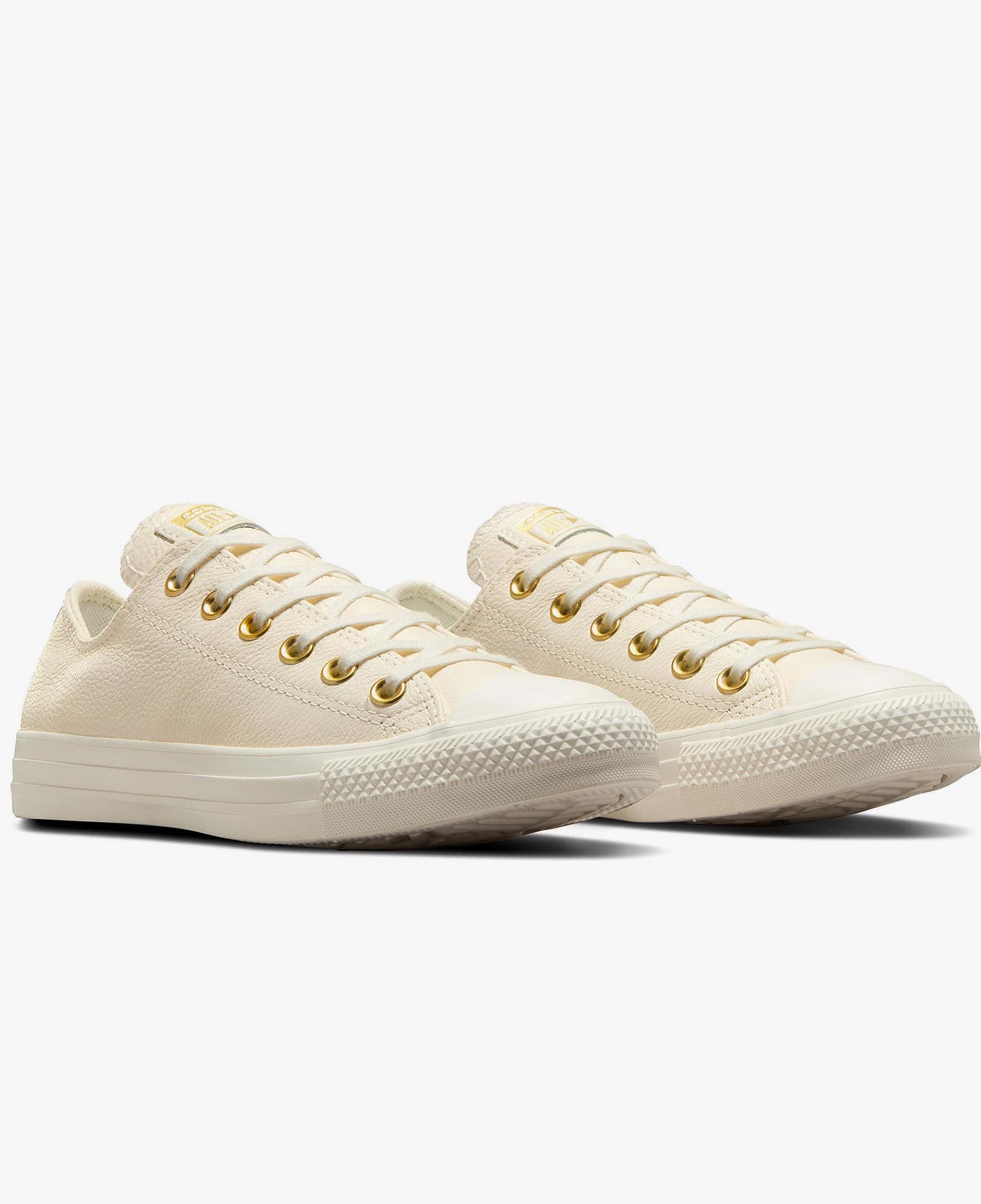 Converse Chuck Taylor All Star Kadın Krem Deri Sneaker