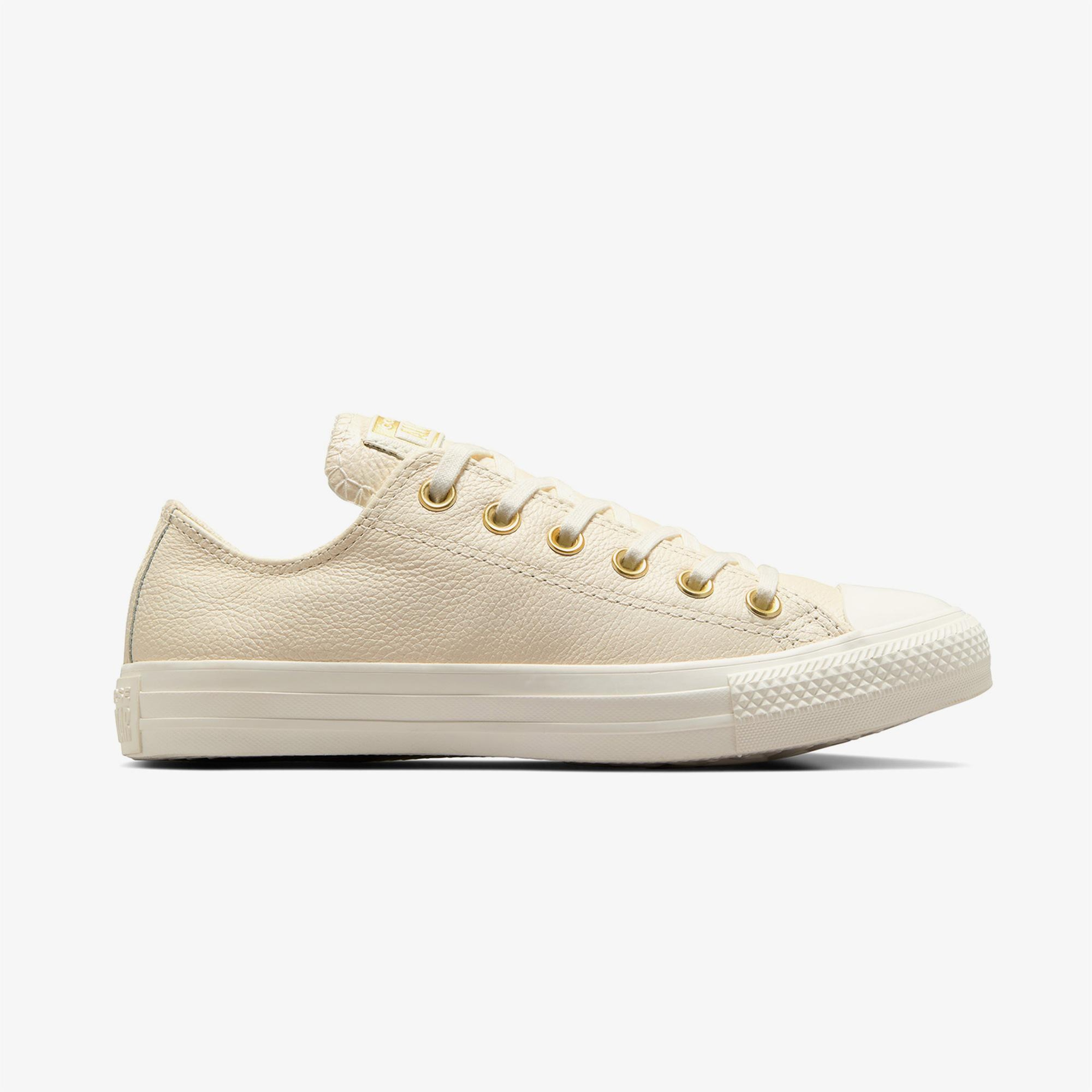 Converse Chuck Taylor All Star Kadın Krem Deri Sneaker