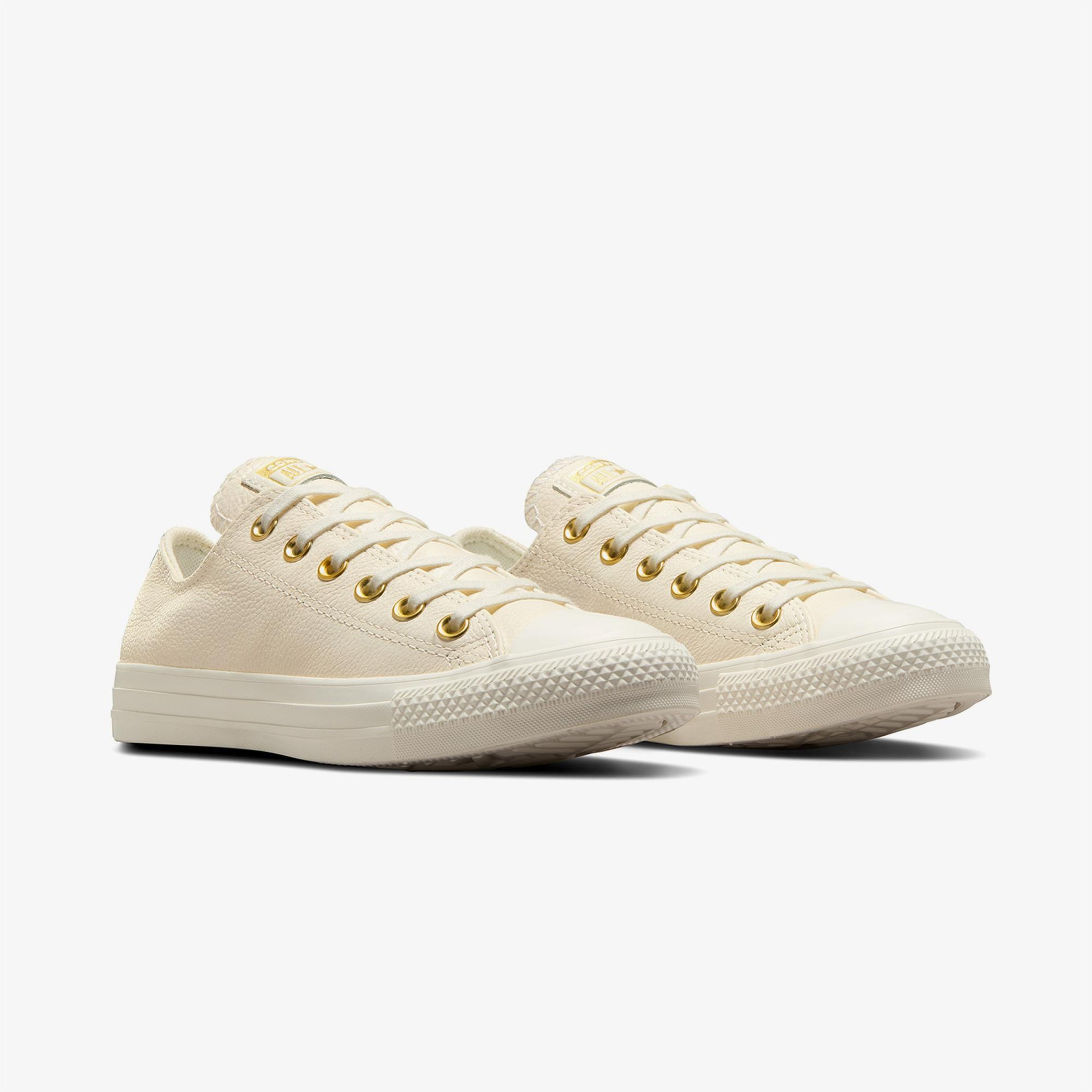 Converse Chuck Taylor All Star Kadın Krem Deri Sneaker