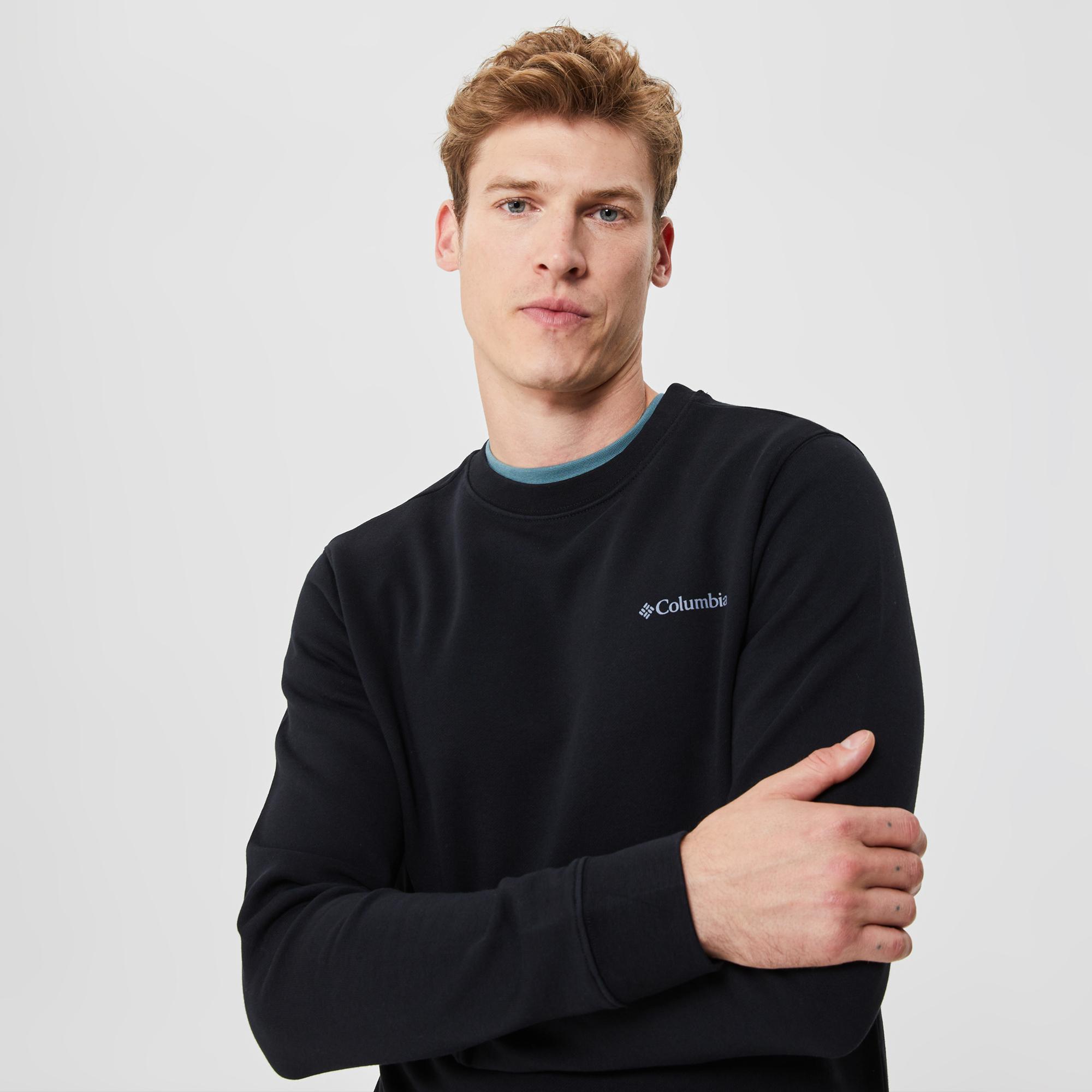 Columbia Basic Crew Erkek Siyah Sweatshirt