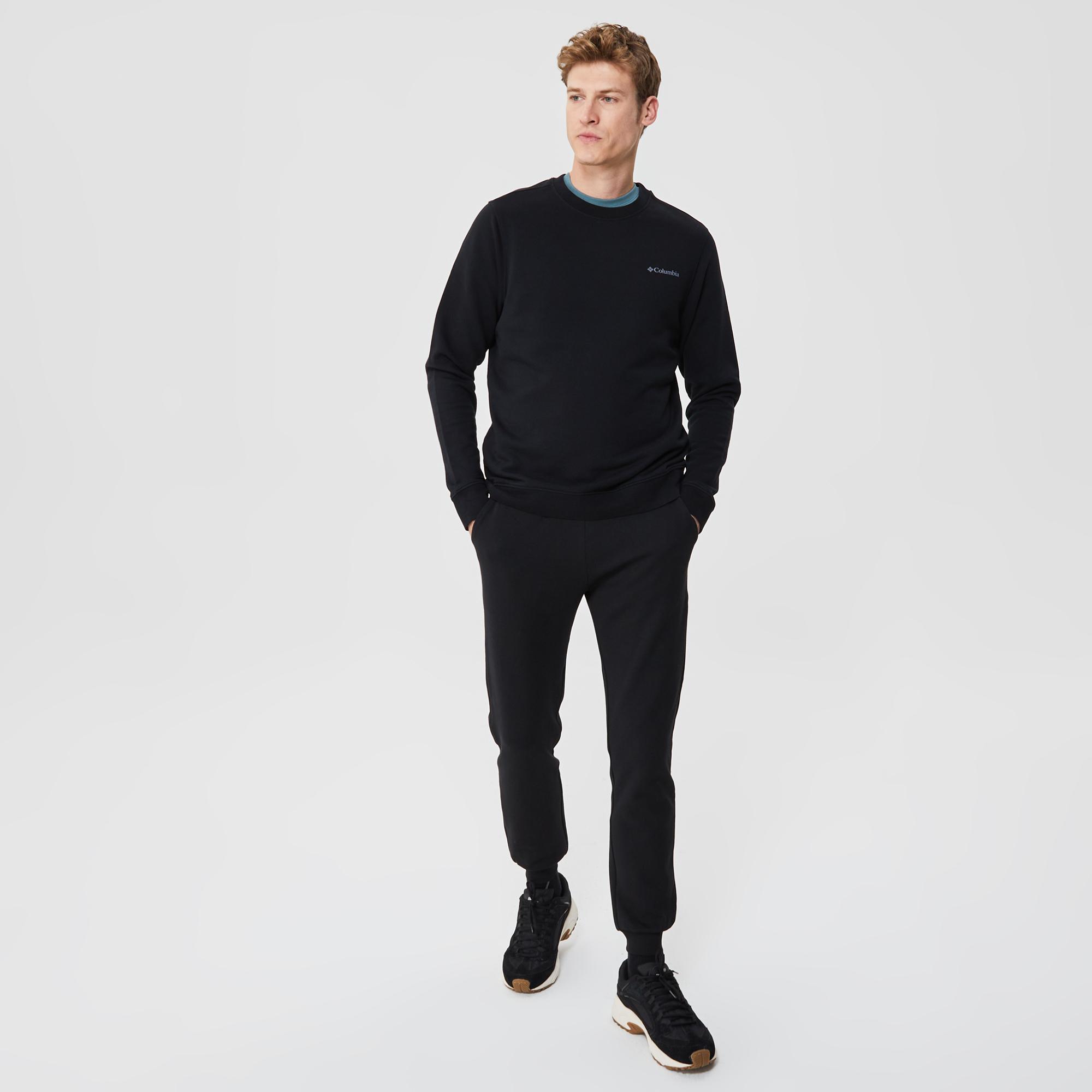 Columbia Basic Crew Erkek Siyah Sweatshirt