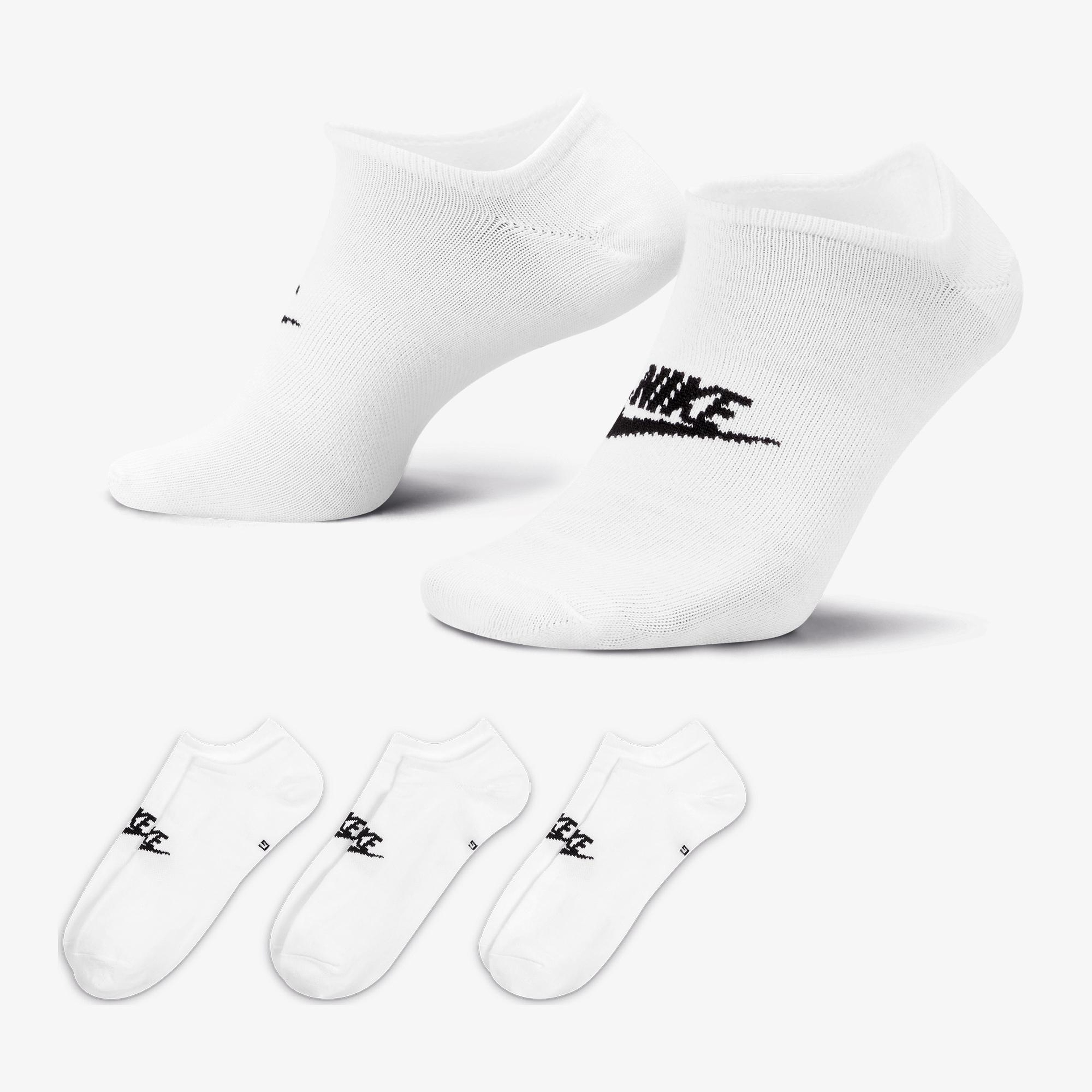 Nike Sportswear Everyday Essential Unisex Beyaz 3'lü Çorap