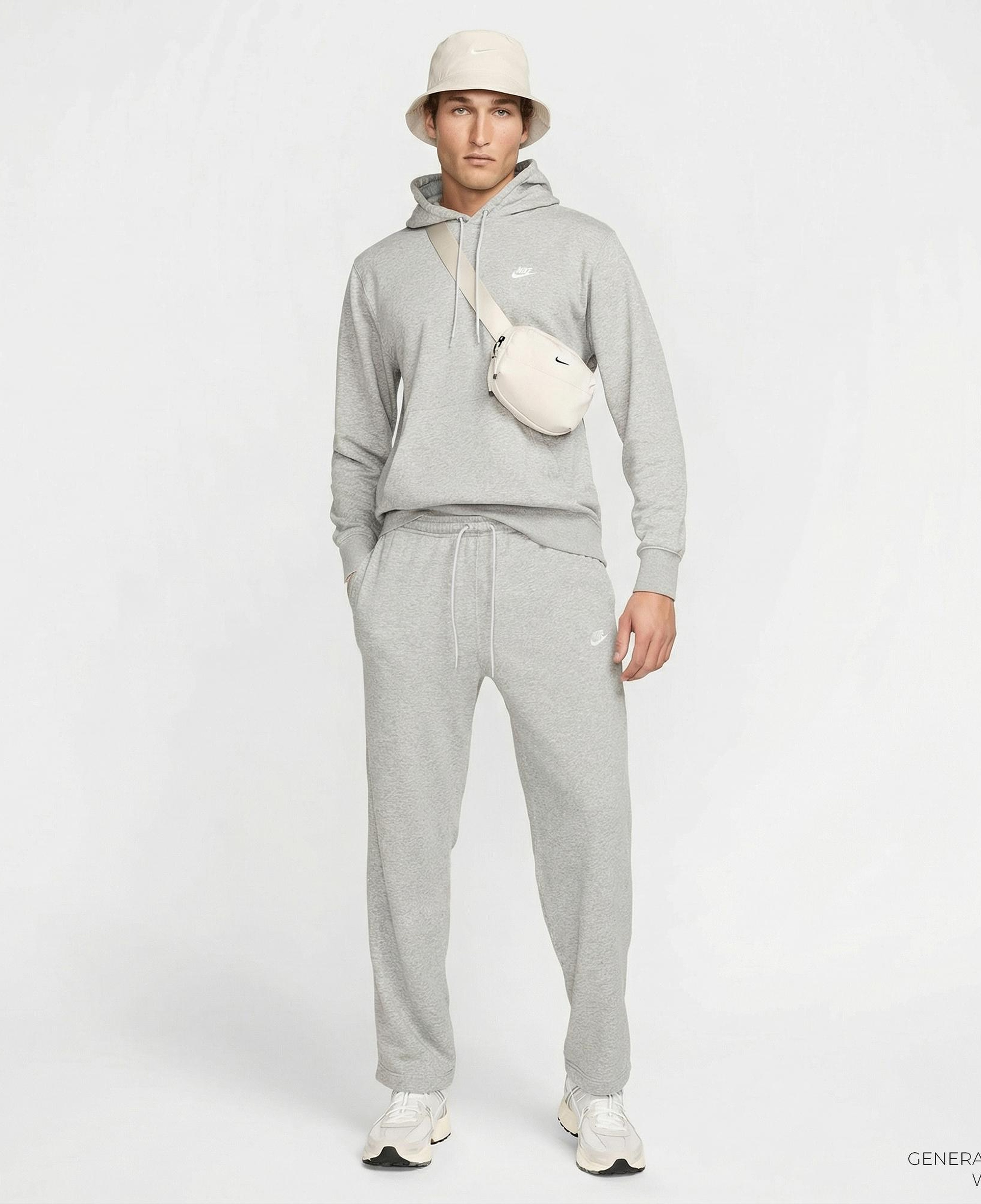 Nike Club French Terry Erkek Gri Eşofman Altı