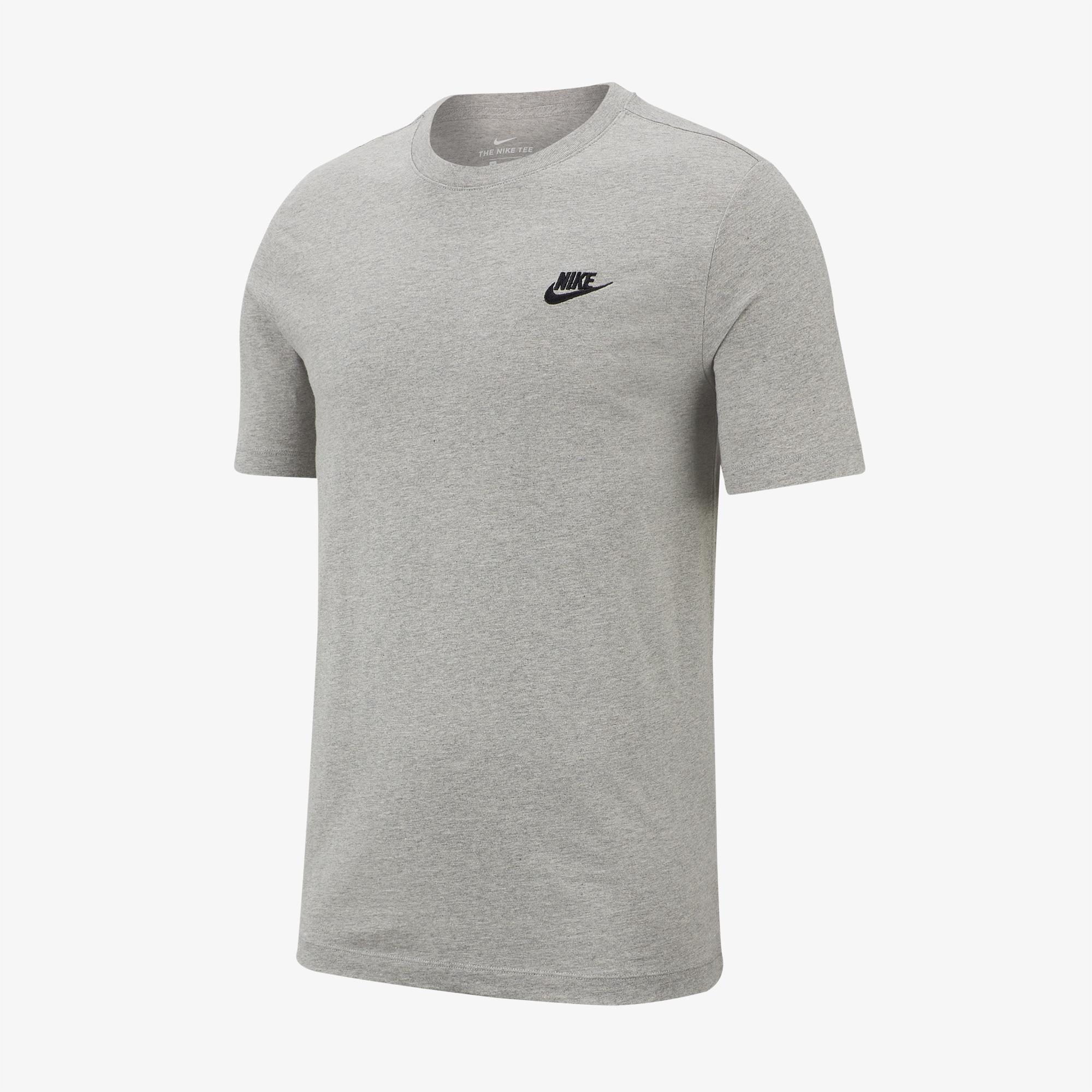 Nike Sportswear Club Erkek Gri T-Shirt