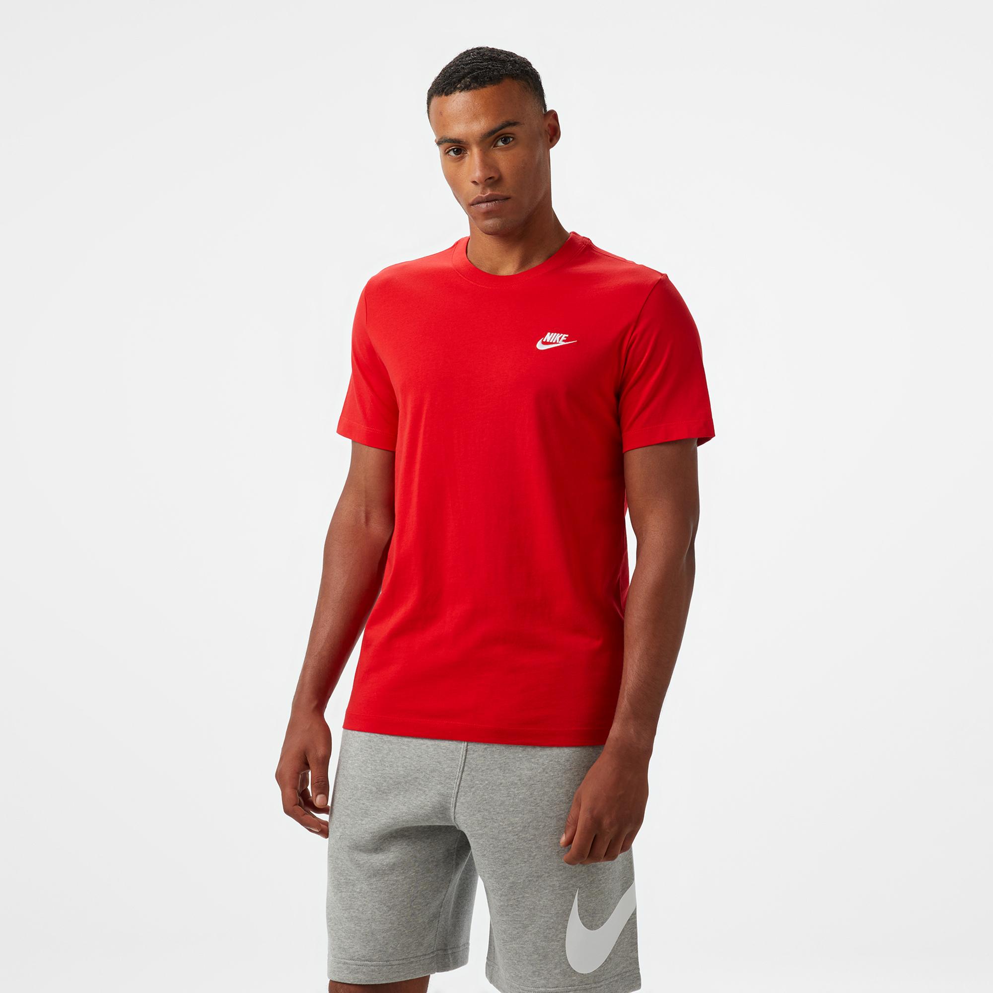 Nike Nsw Club Erkek Kırmızı T-Shirt