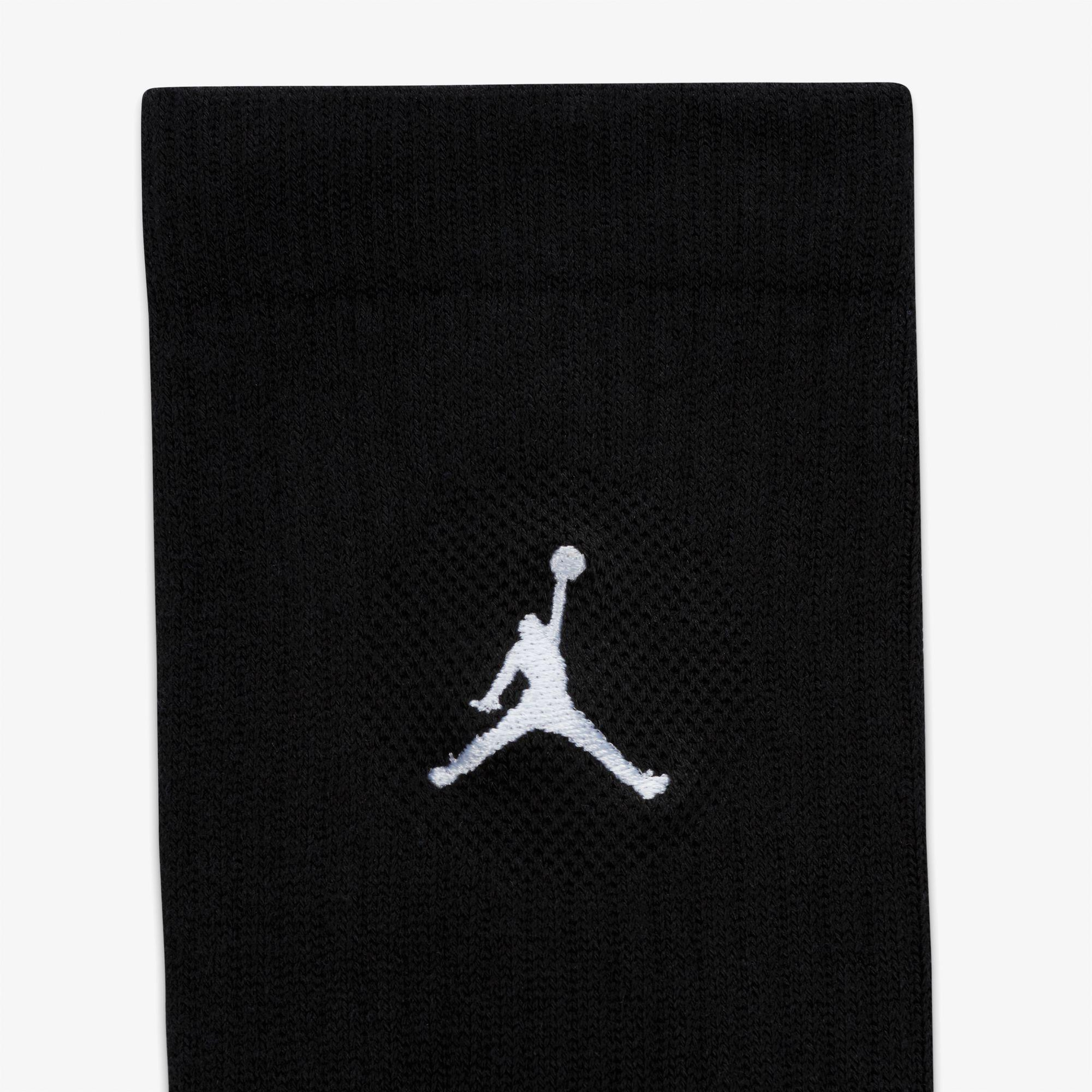 Jordan Cush Poly 3' lü Unisex Siyah Çorap