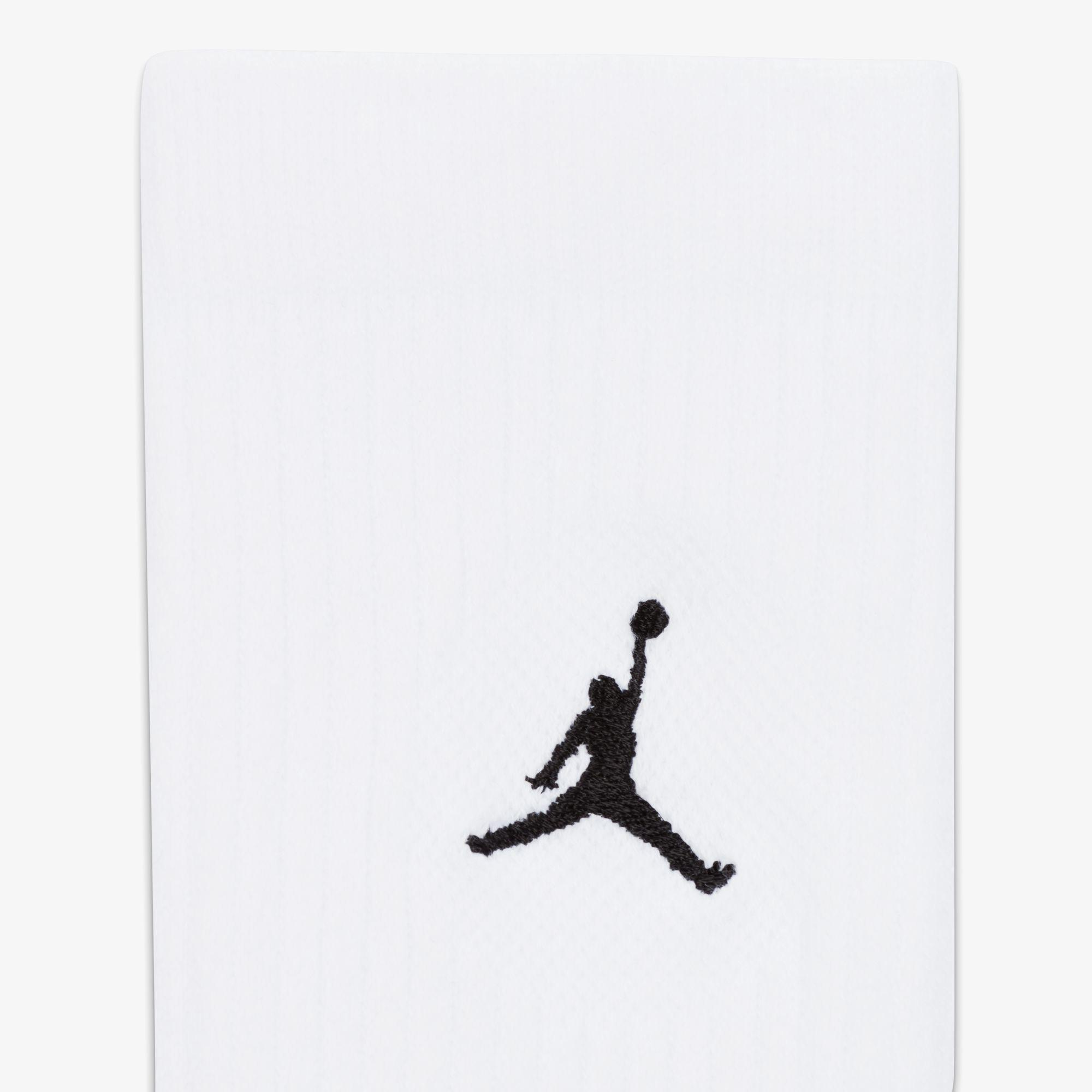 Jordan Cush Poly 3' lü Unisex Beyaz Çorap