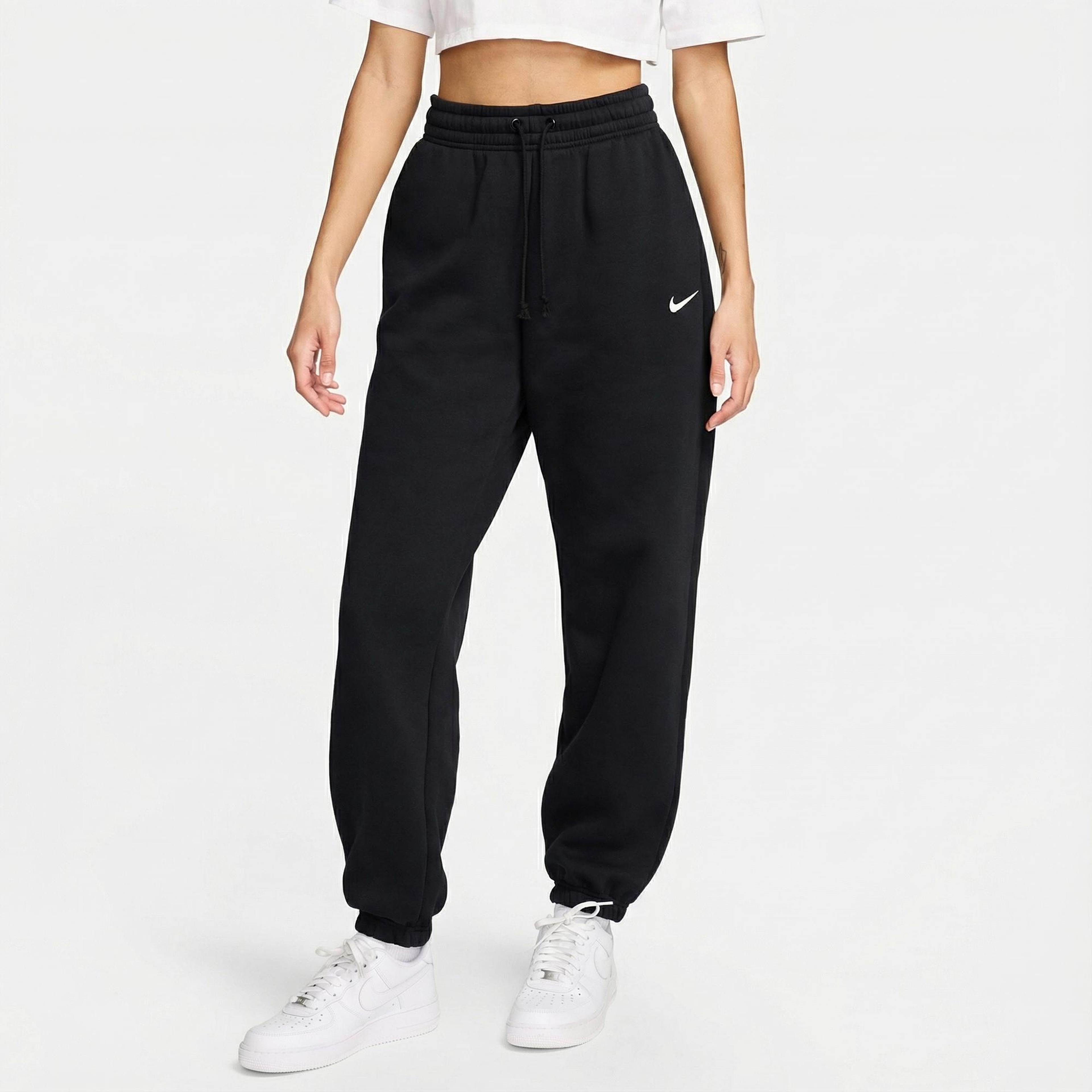 Nike Sportswear Phoenix Fleece High Rise Kadın Siyah Eşofman Altı