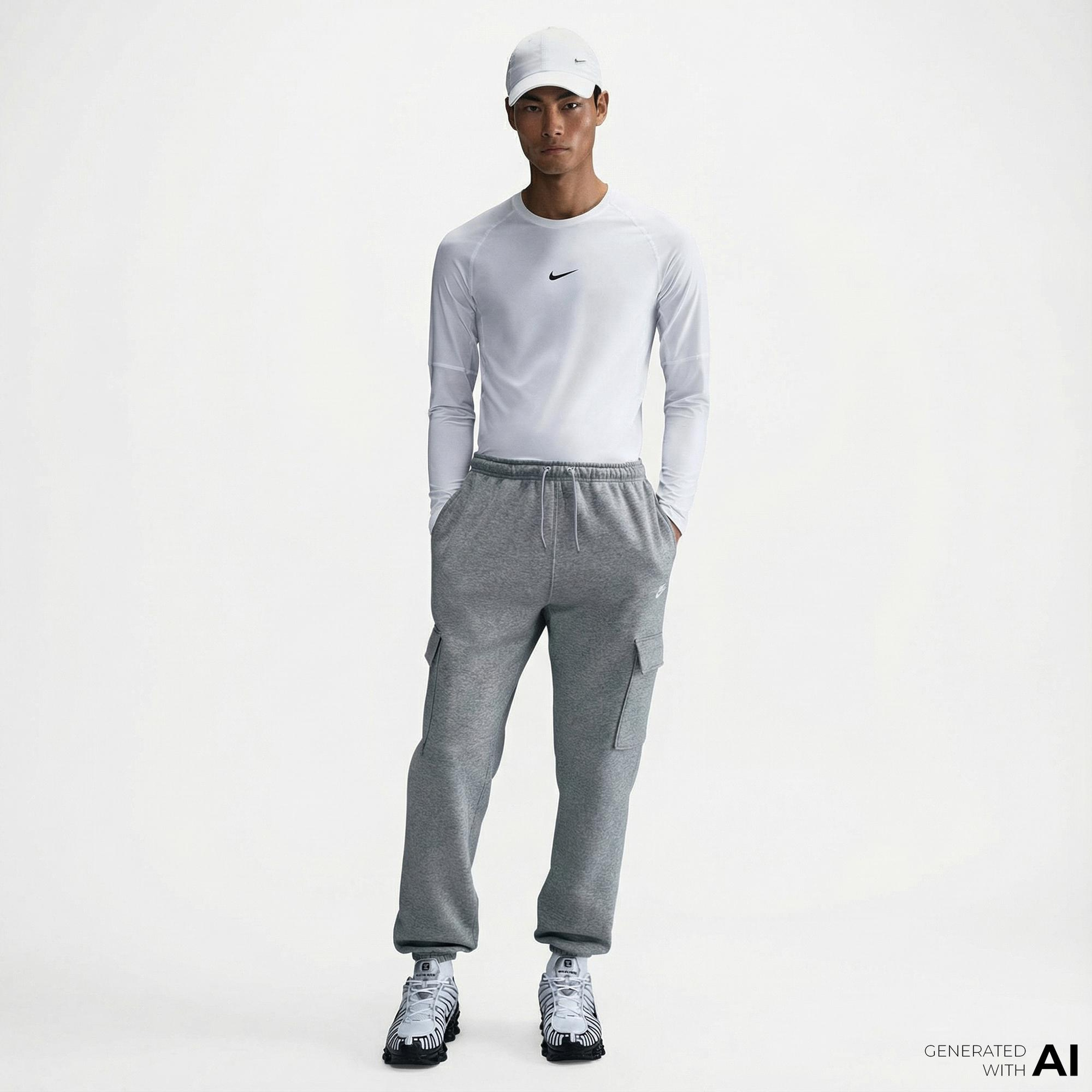 Nike Club Cargo Erkek Gri Eşofman Altı