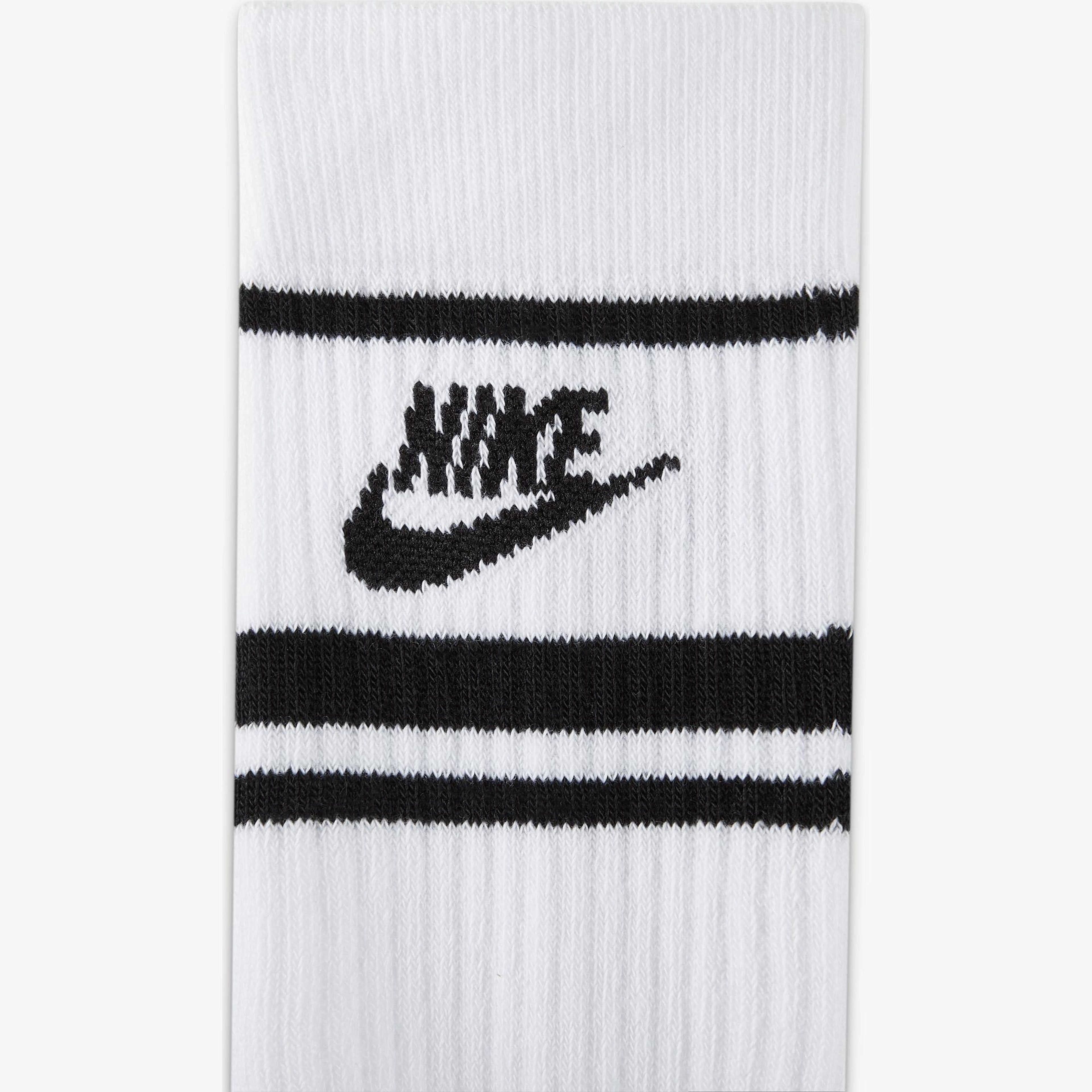 Nike Sportswear Everyday Essential Cr 3'lü Unisex Beyaz Çorap