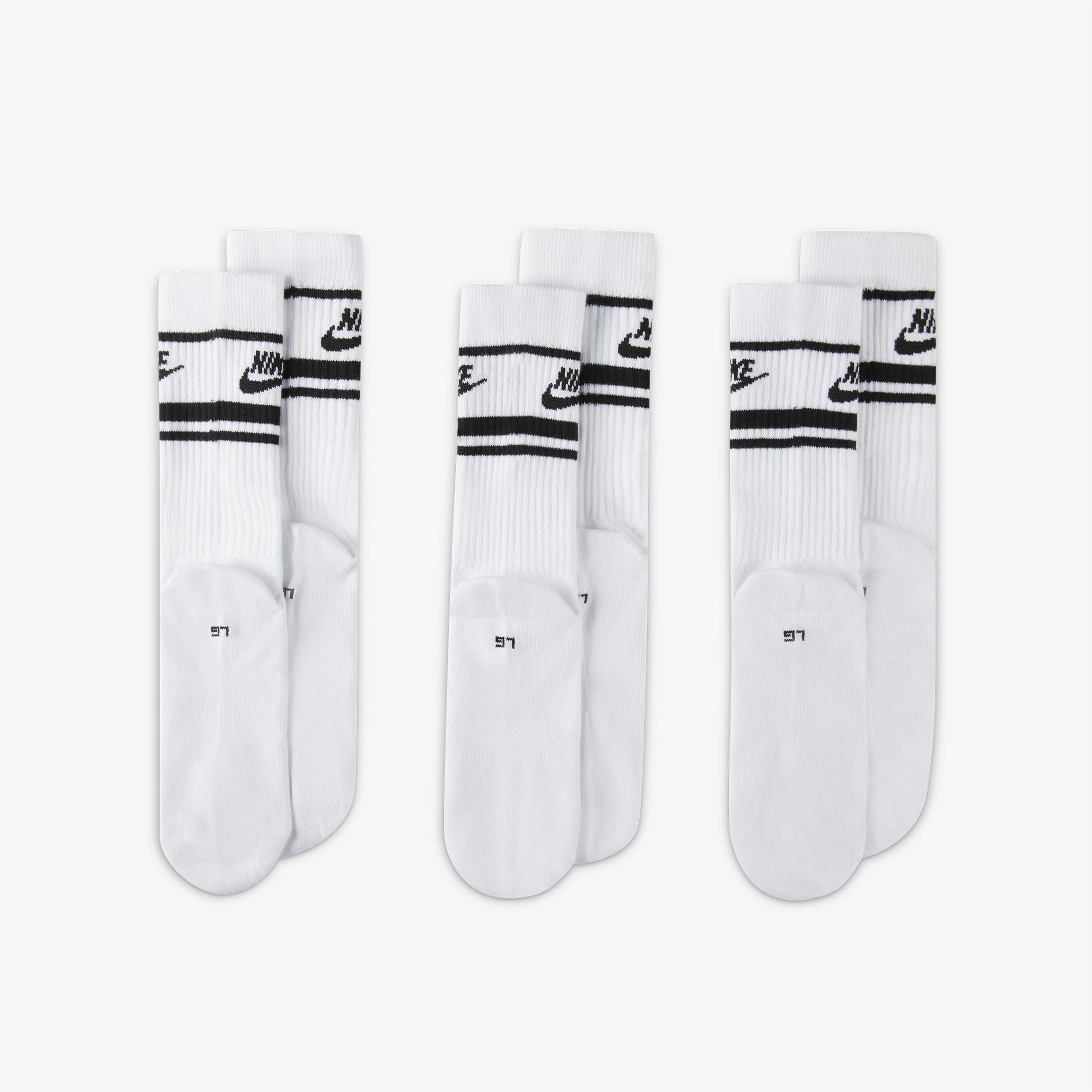 Nike Sportswear Everyday Essential Cr 3'lü Unisex Beyaz Çorap