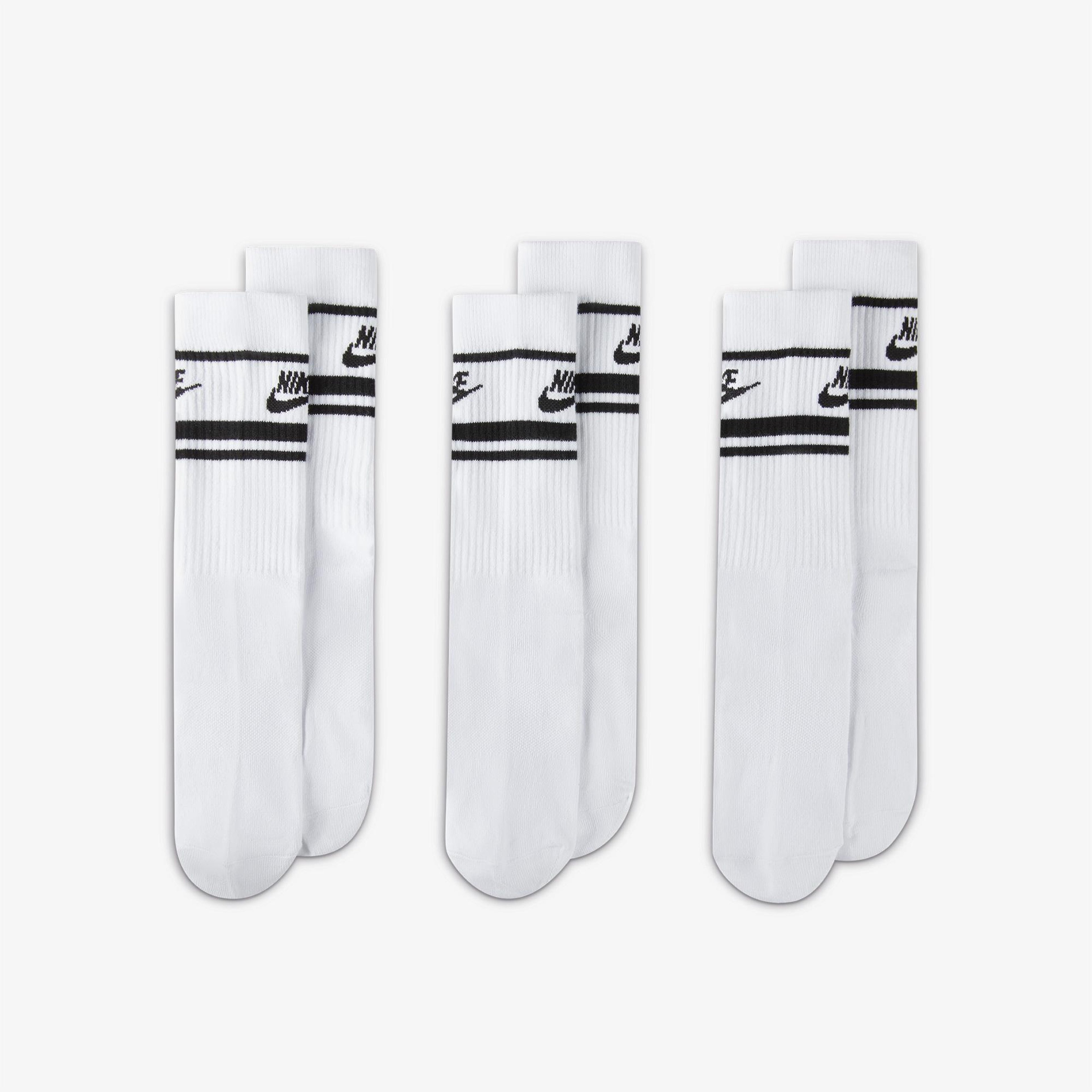 Nike Sportswear Everyday Essential Cr 3'lü Unisex Beyaz Çorap