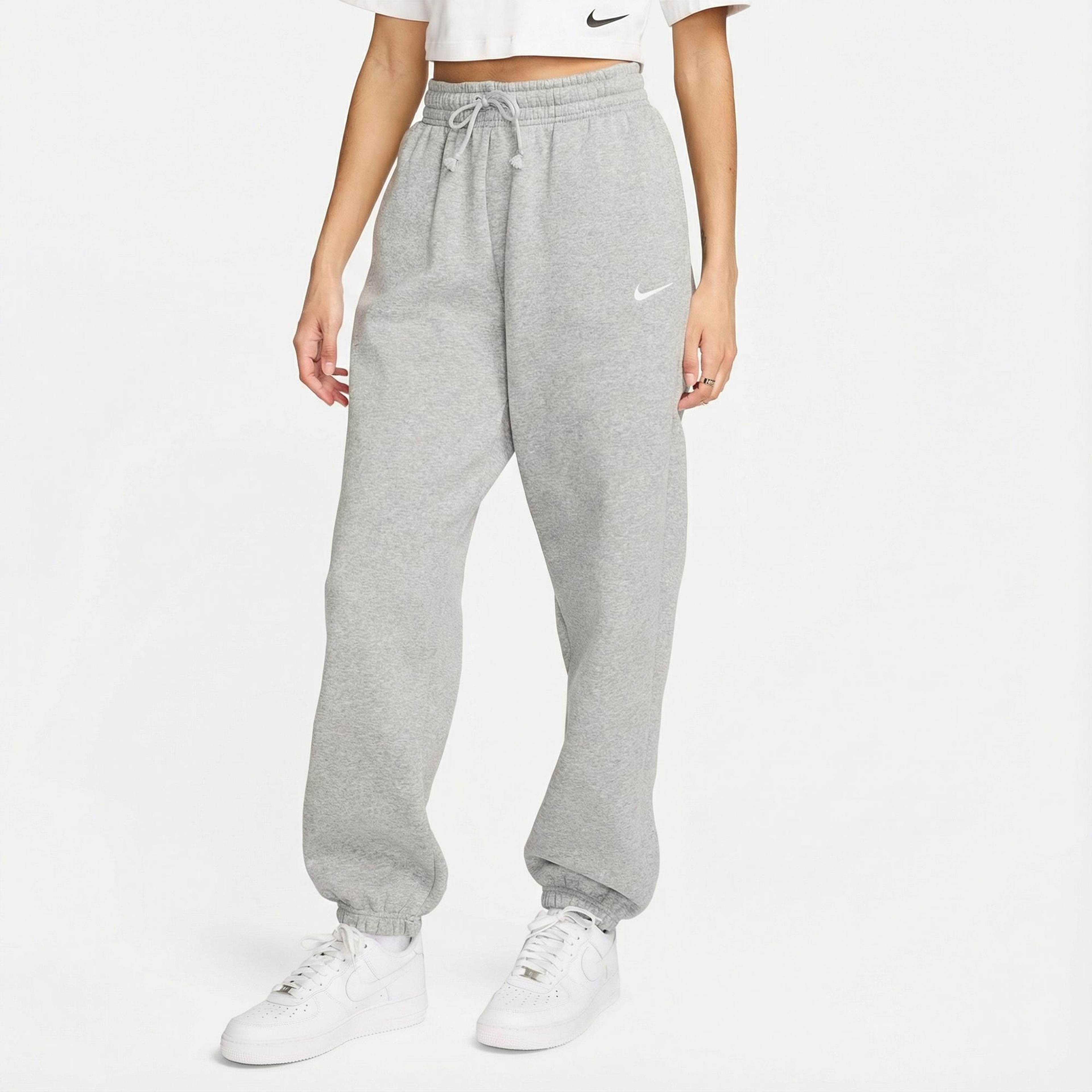 Nike Sportswear Phoenix Fleece High Rise Kadın Gri Eşofman Altı