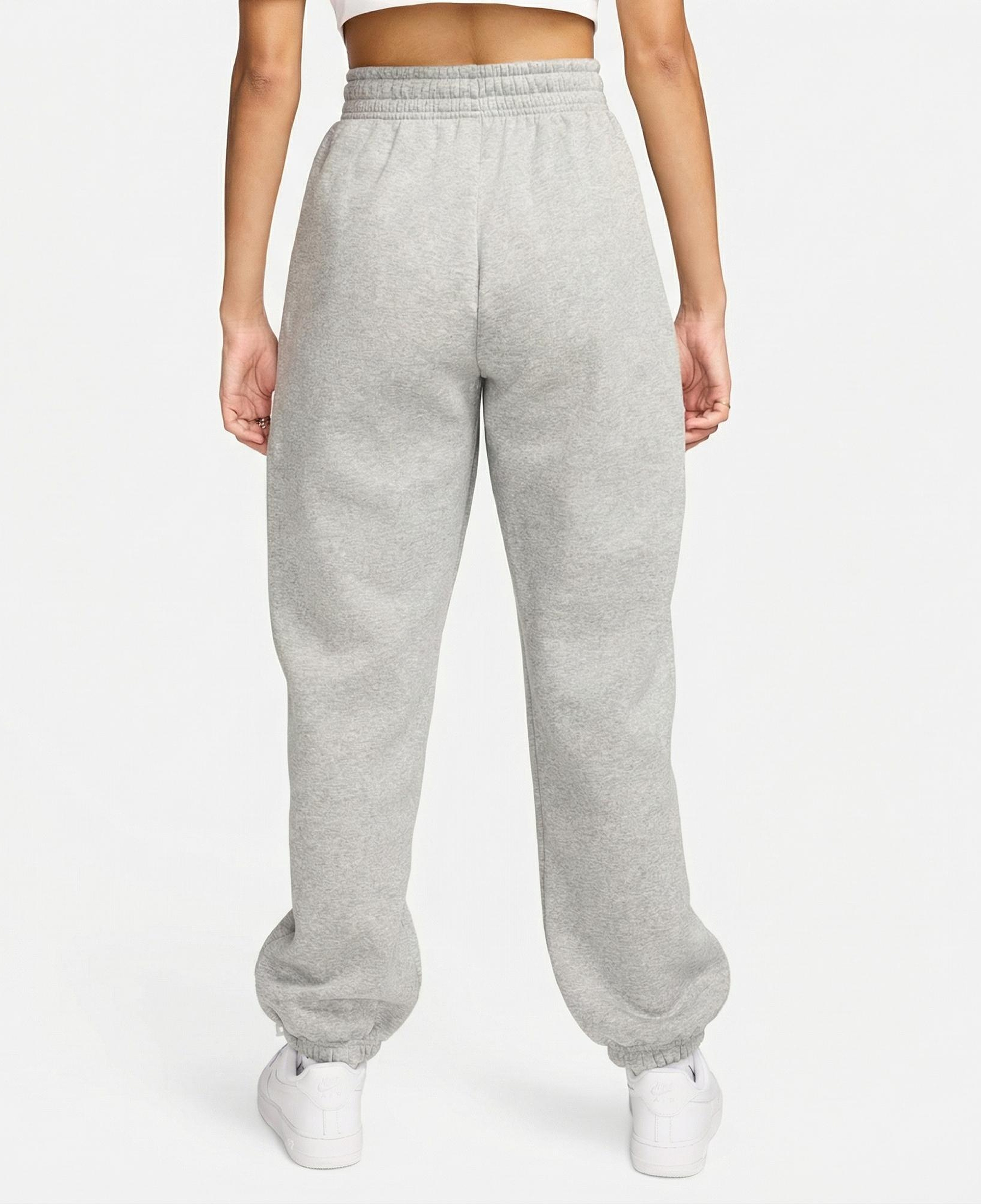 Nike Sportswear Phoenix Fleece High Rise Kadın Gri Eşofman Altı