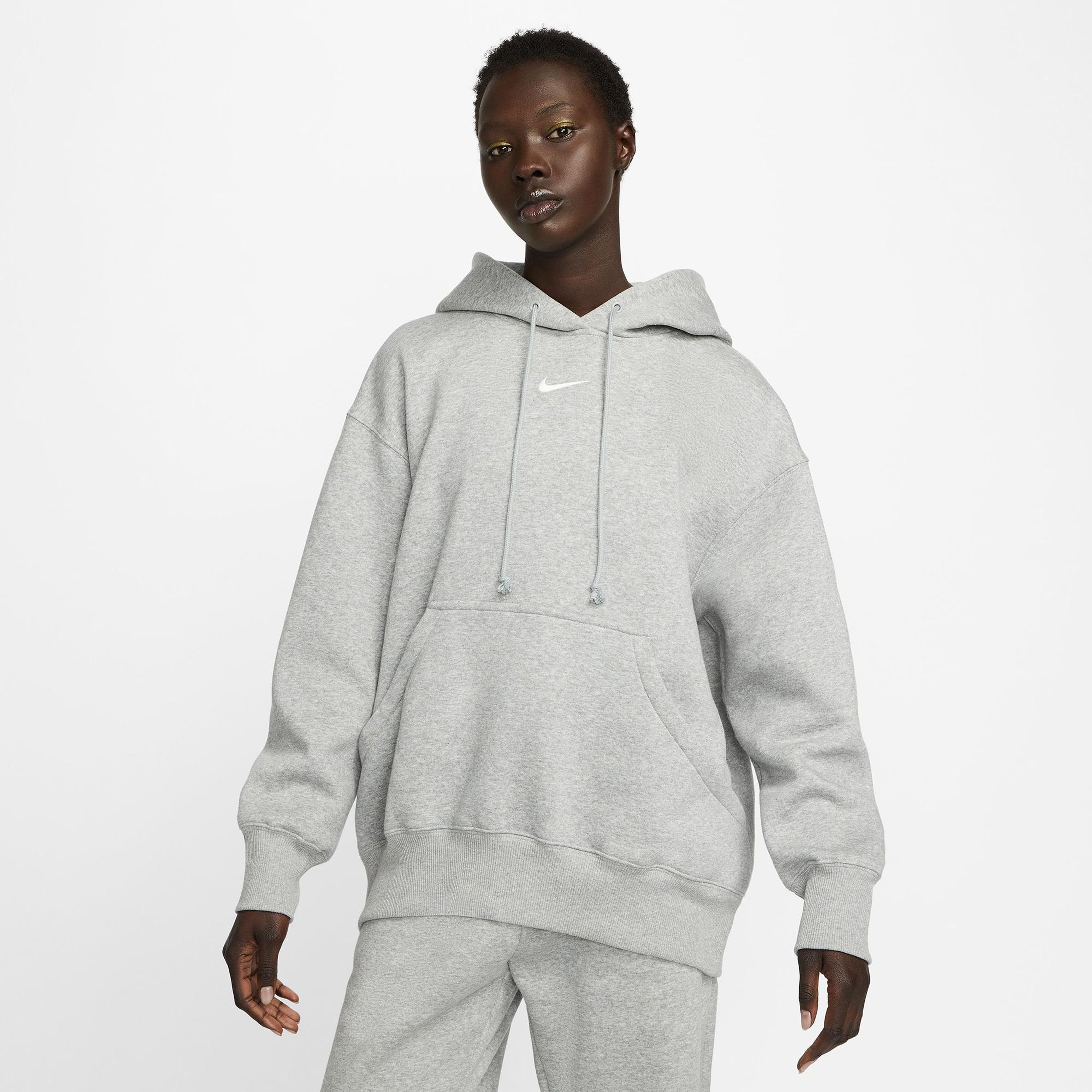 Nike Sportswear Phoenix Fleece Kadın Gri  Hoodie