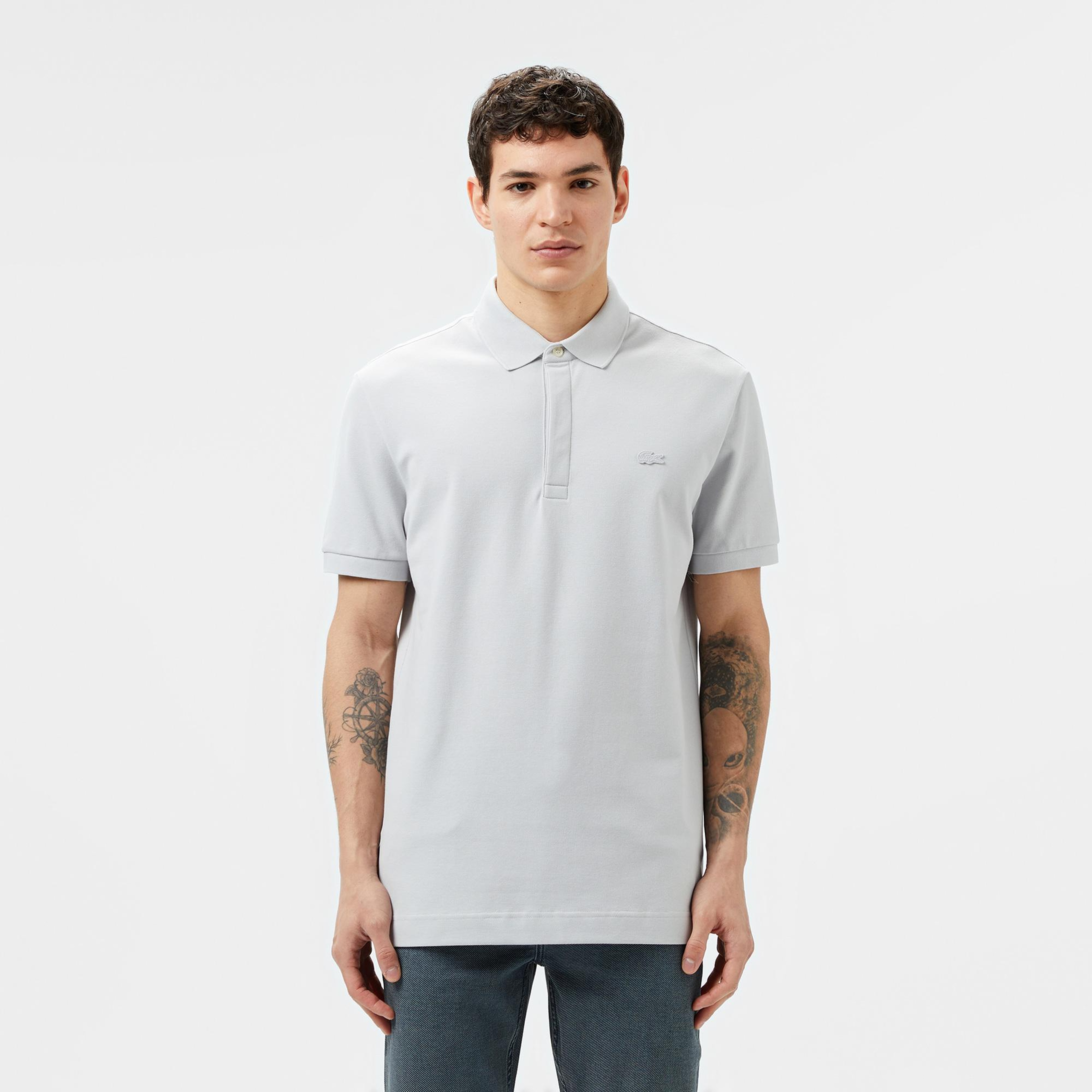 Lacoste Paris Erkek Regular Fit Gri Polo