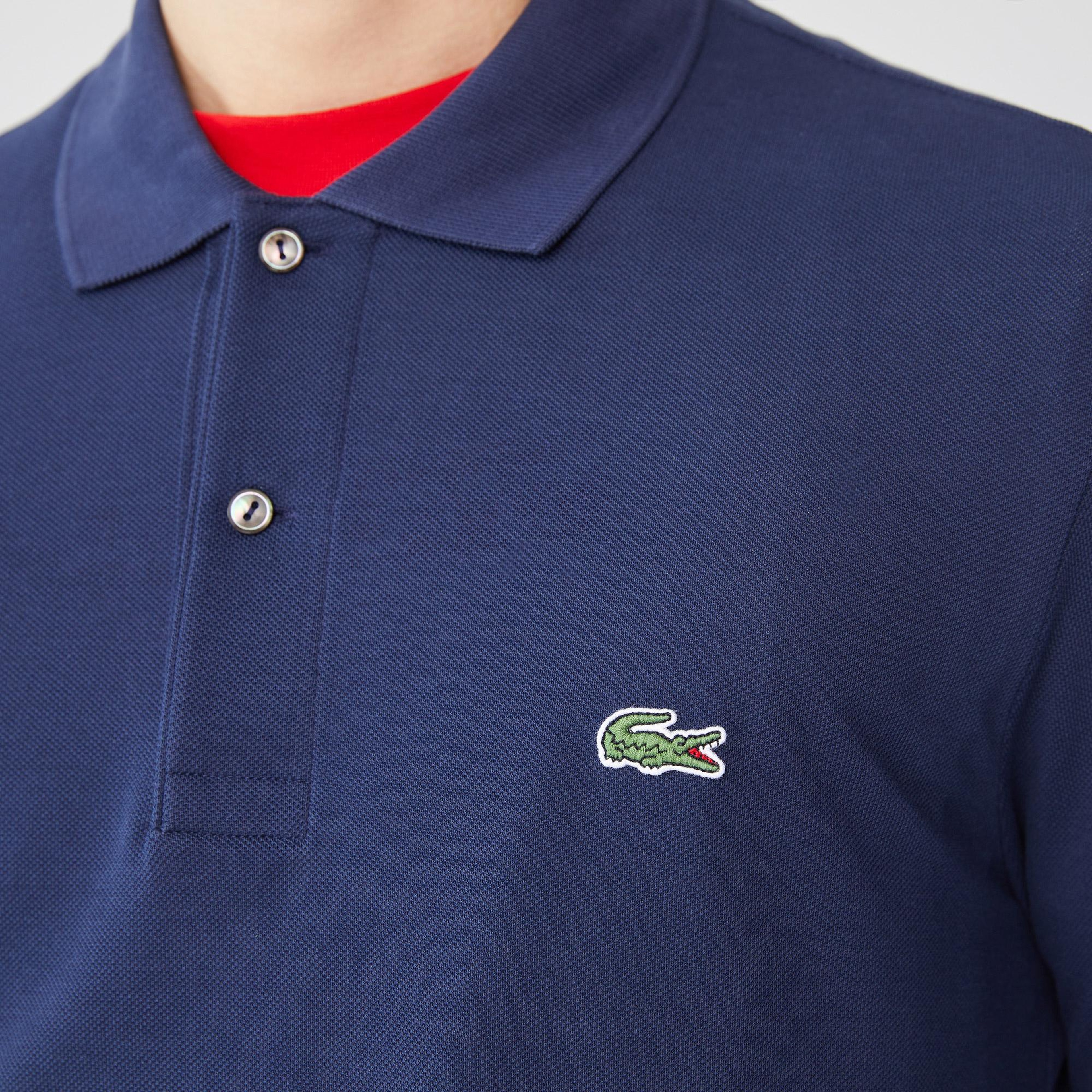 Lacoste Erkek Classic Fit Uzun Kollu Lacivert Polo