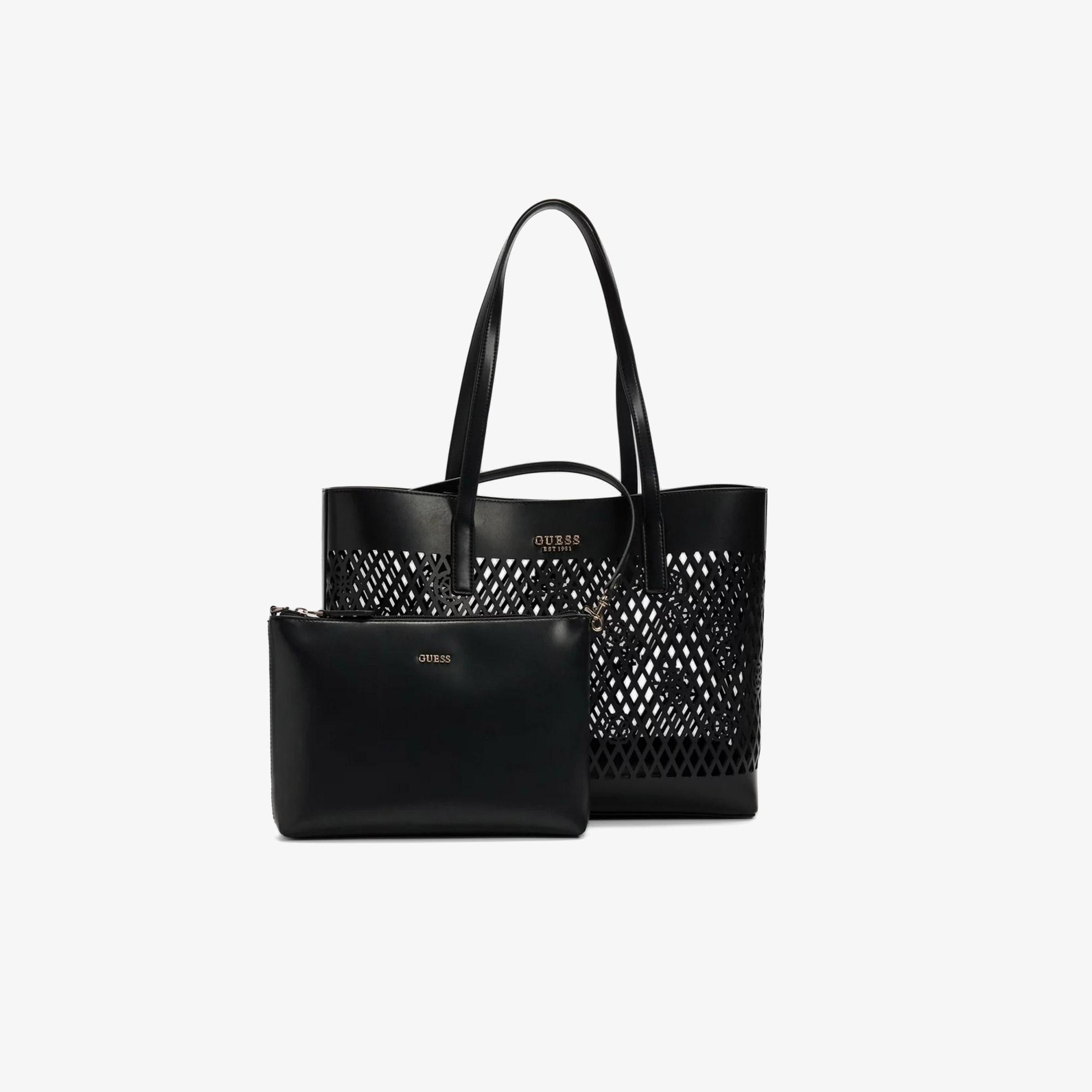 Guess Letty Tote Kadın Siyah Omuz Çantası