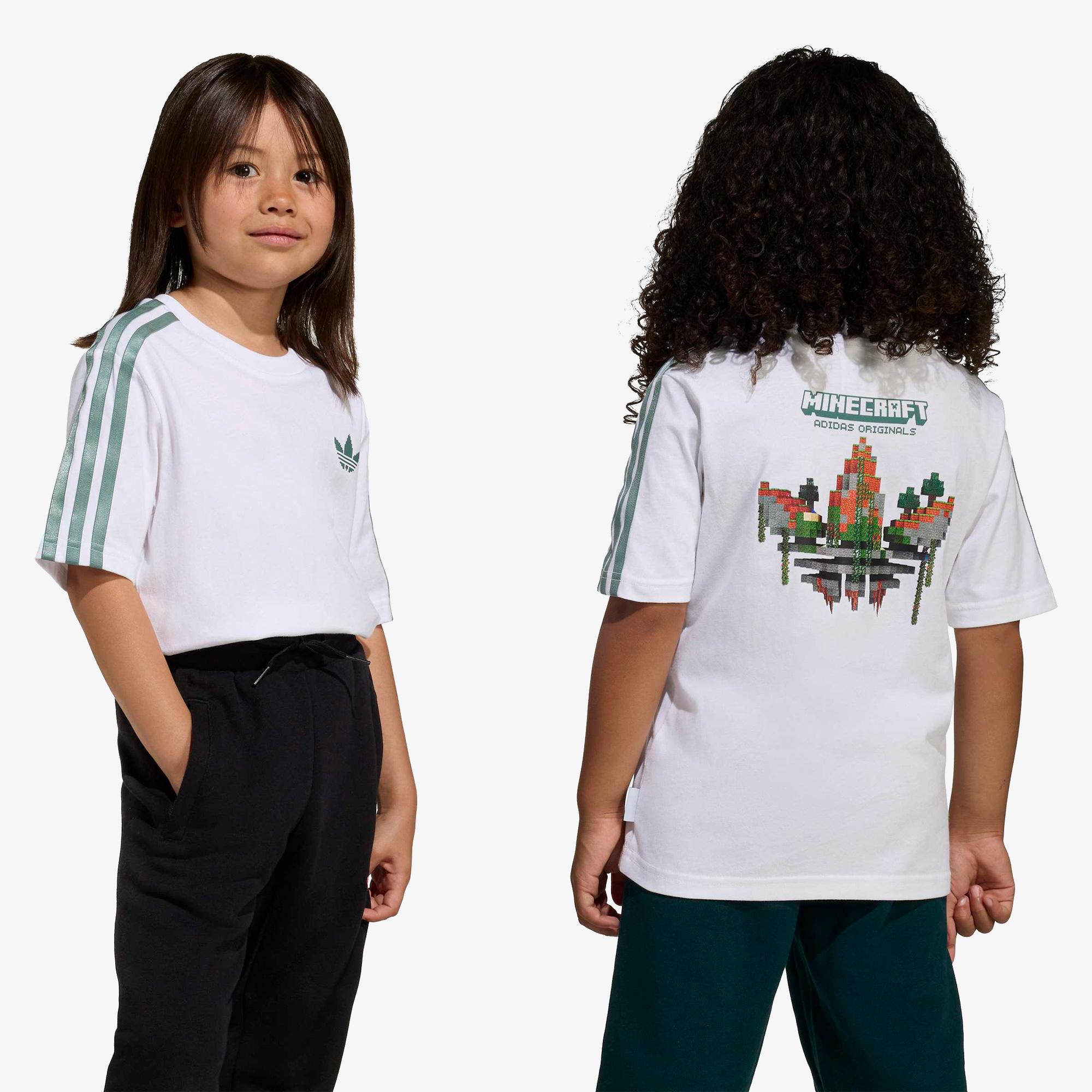 adidas Minecraft Çocuk Beyaz T-Shirt