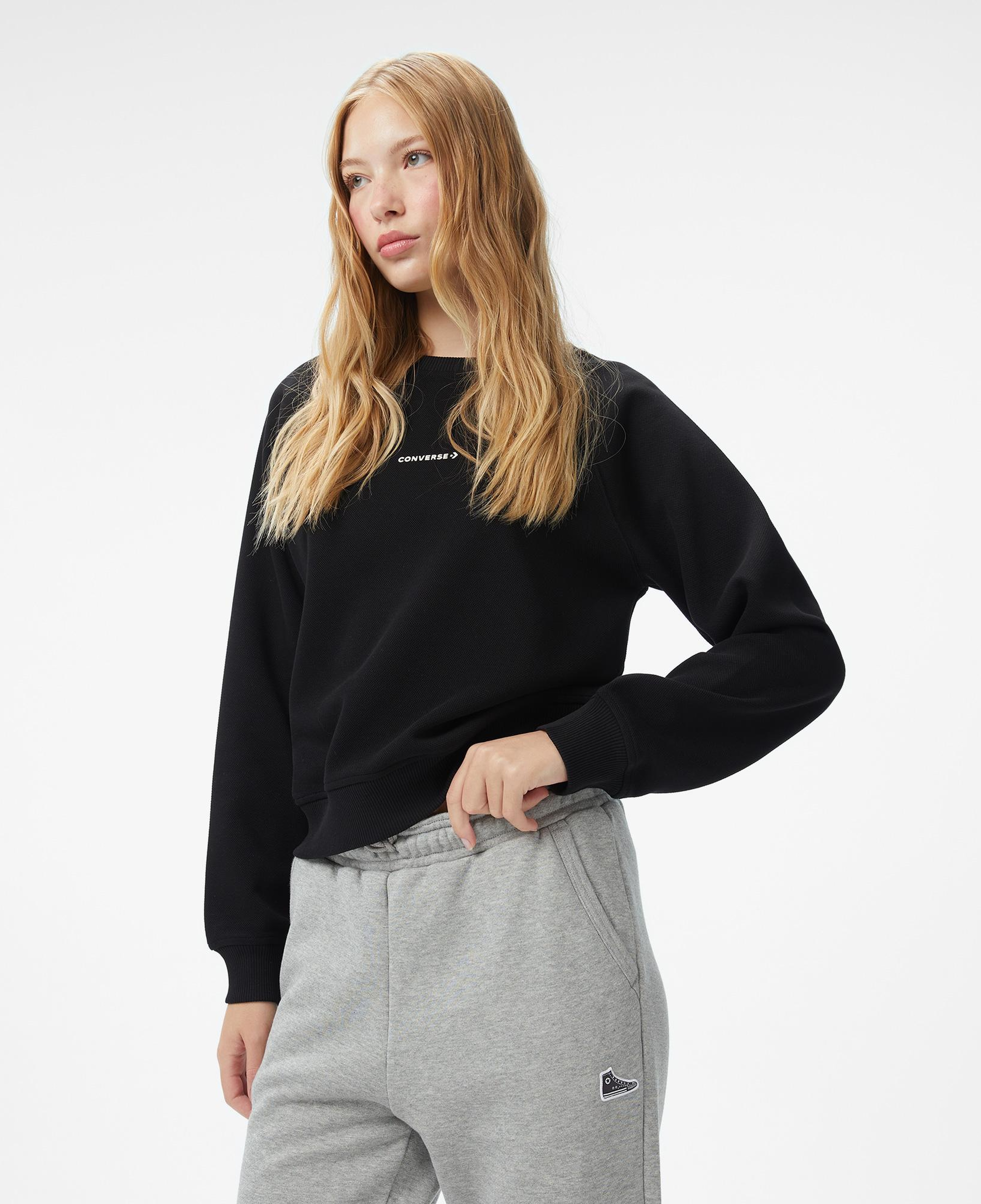 Converse Kadın Siyah Sweatshirt