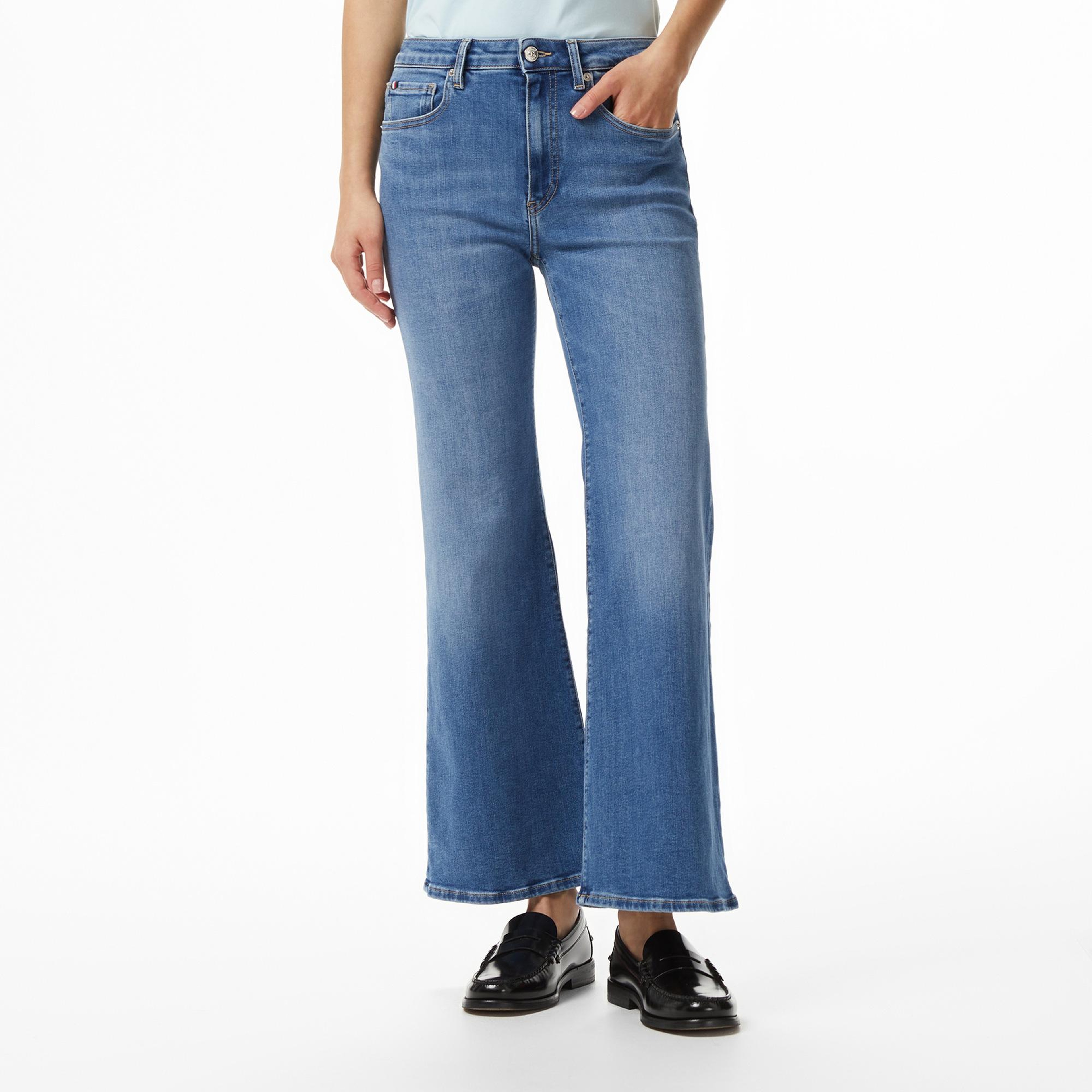 Tommy Hilfiger Mid Blue Essentials Kadın Mavi Jean