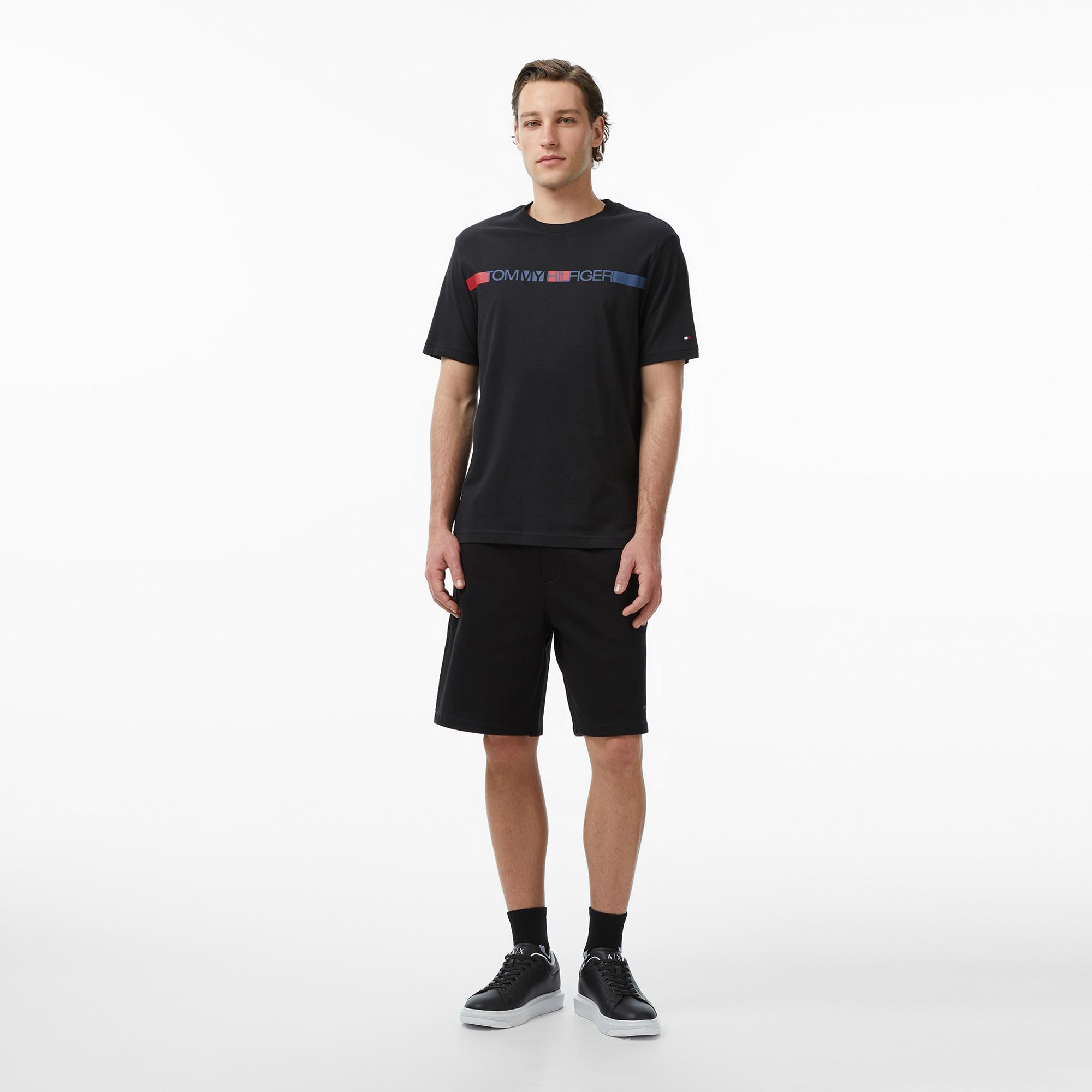 Tommy Hilfiger Brand Love Erkek Siyah T-Shirt