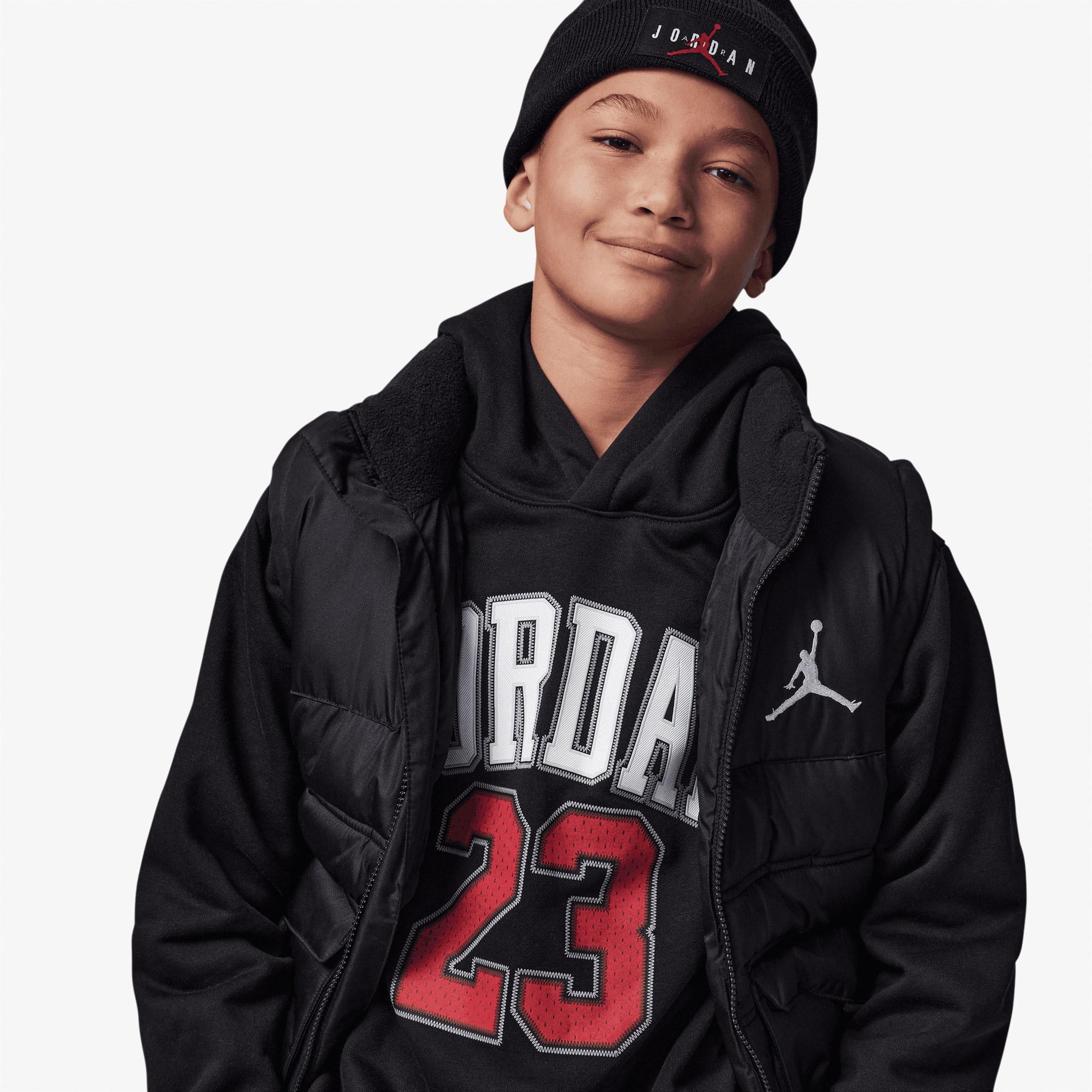 Jordan Fleece Pullover Çocuk Siyah Kapüşonlu Sweatshirt