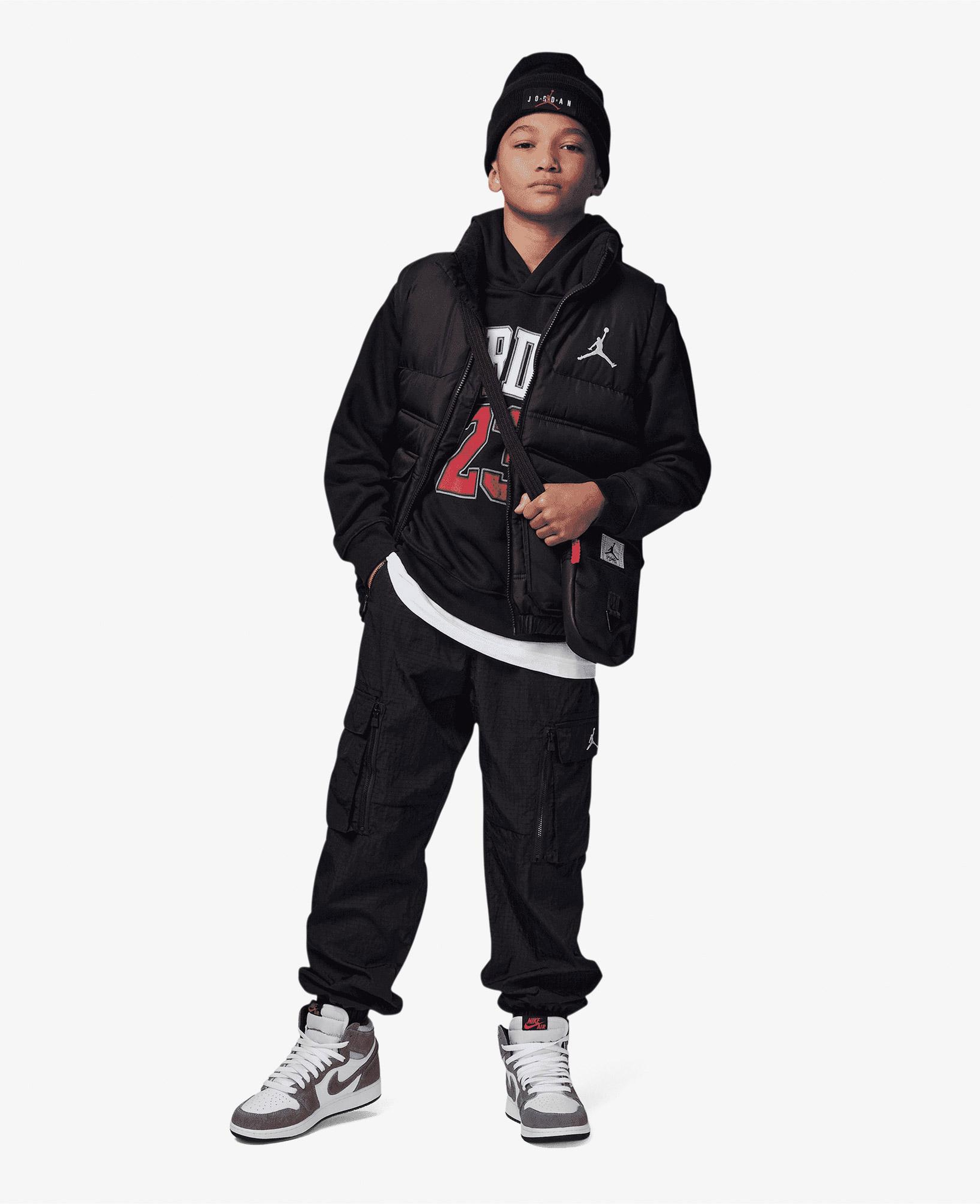 Jordan Fleece Pullover Çocuk Siyah Kapüşonlu Sweatshirt