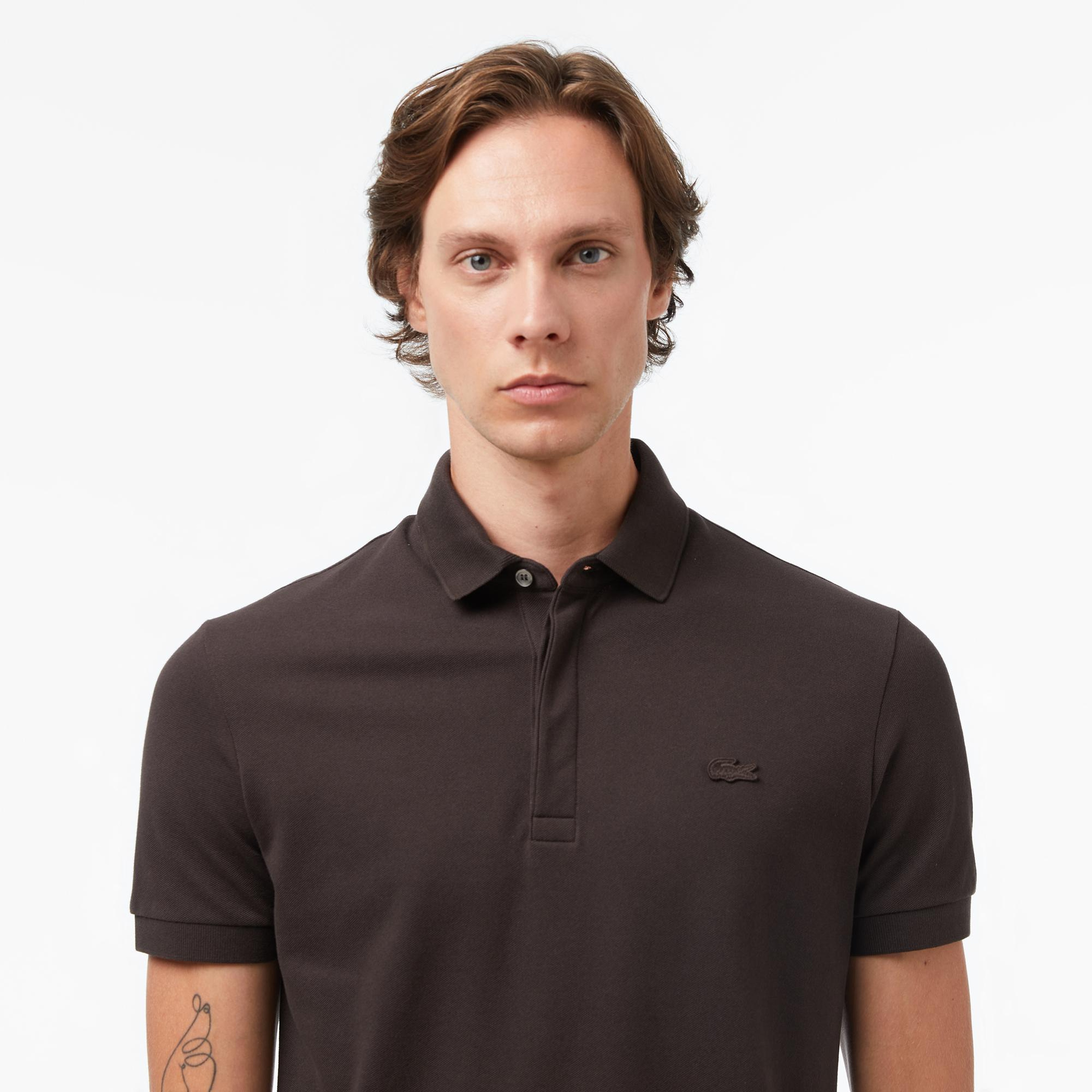 Lacoste Paris Erkek Regular Fit Kahverengi Polo