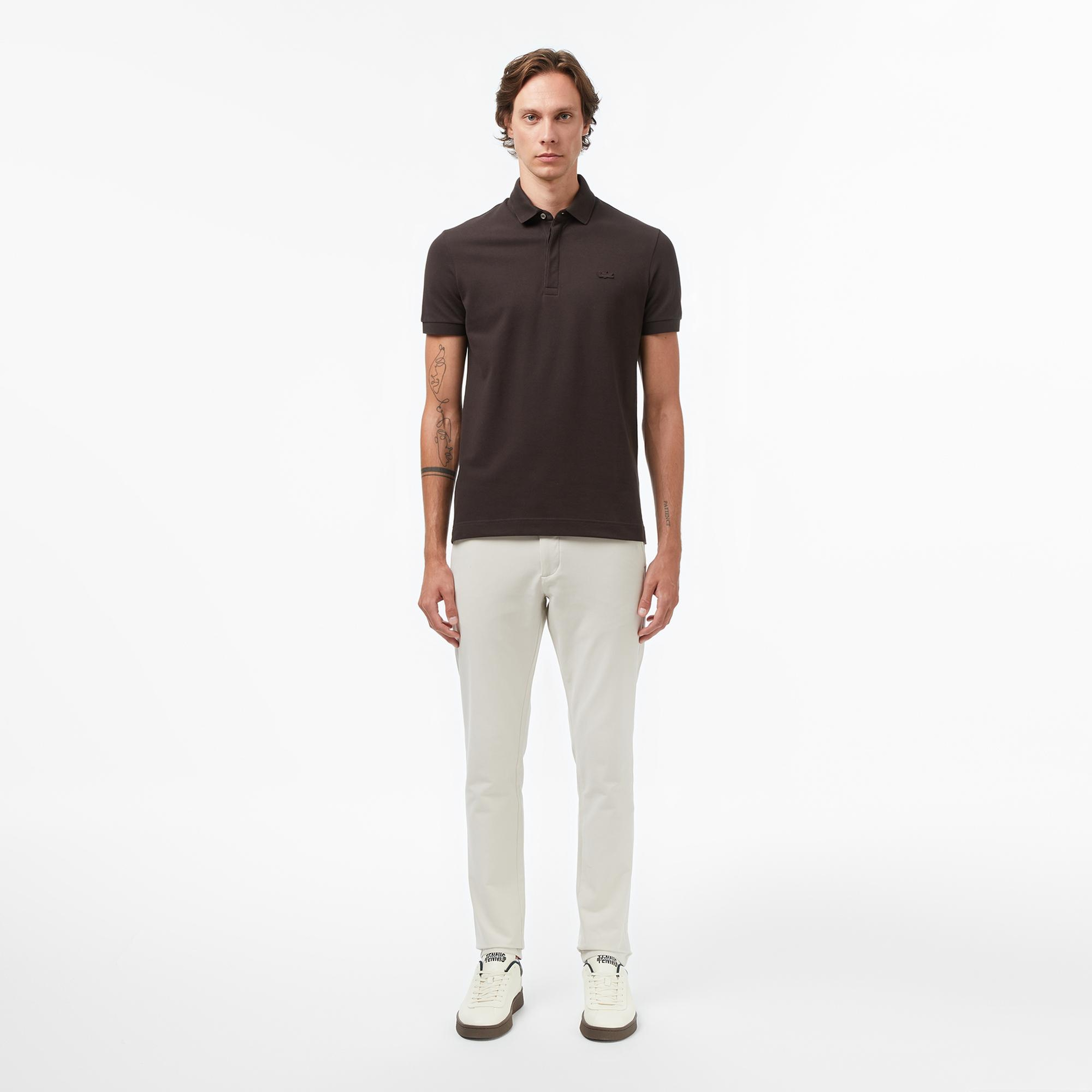 Lacoste Paris Erkek Regular Fit Kahverengi Polo