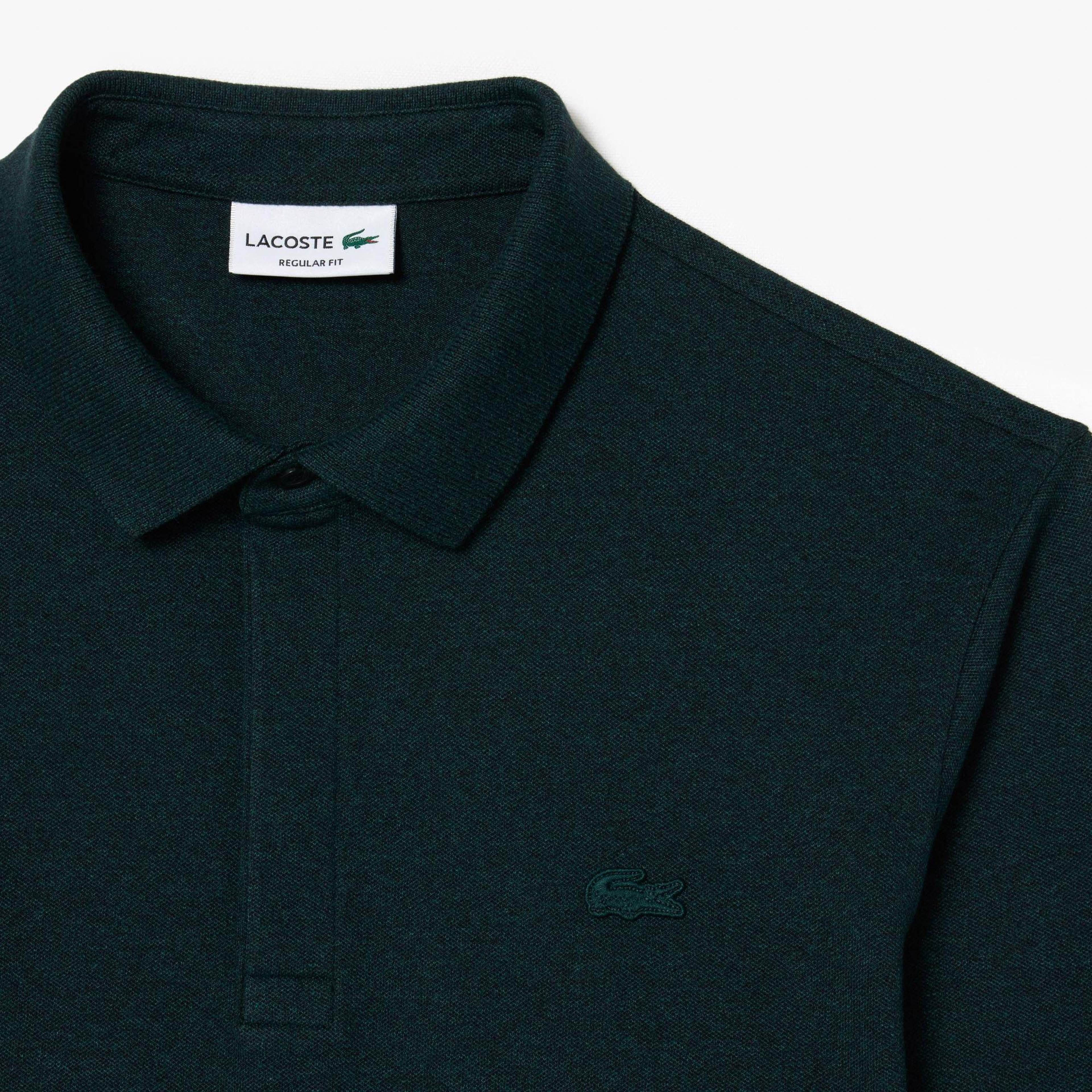 Lacoste Paris Erkek Regular Fit Uzun Kollu Koyu Yeşil Polo