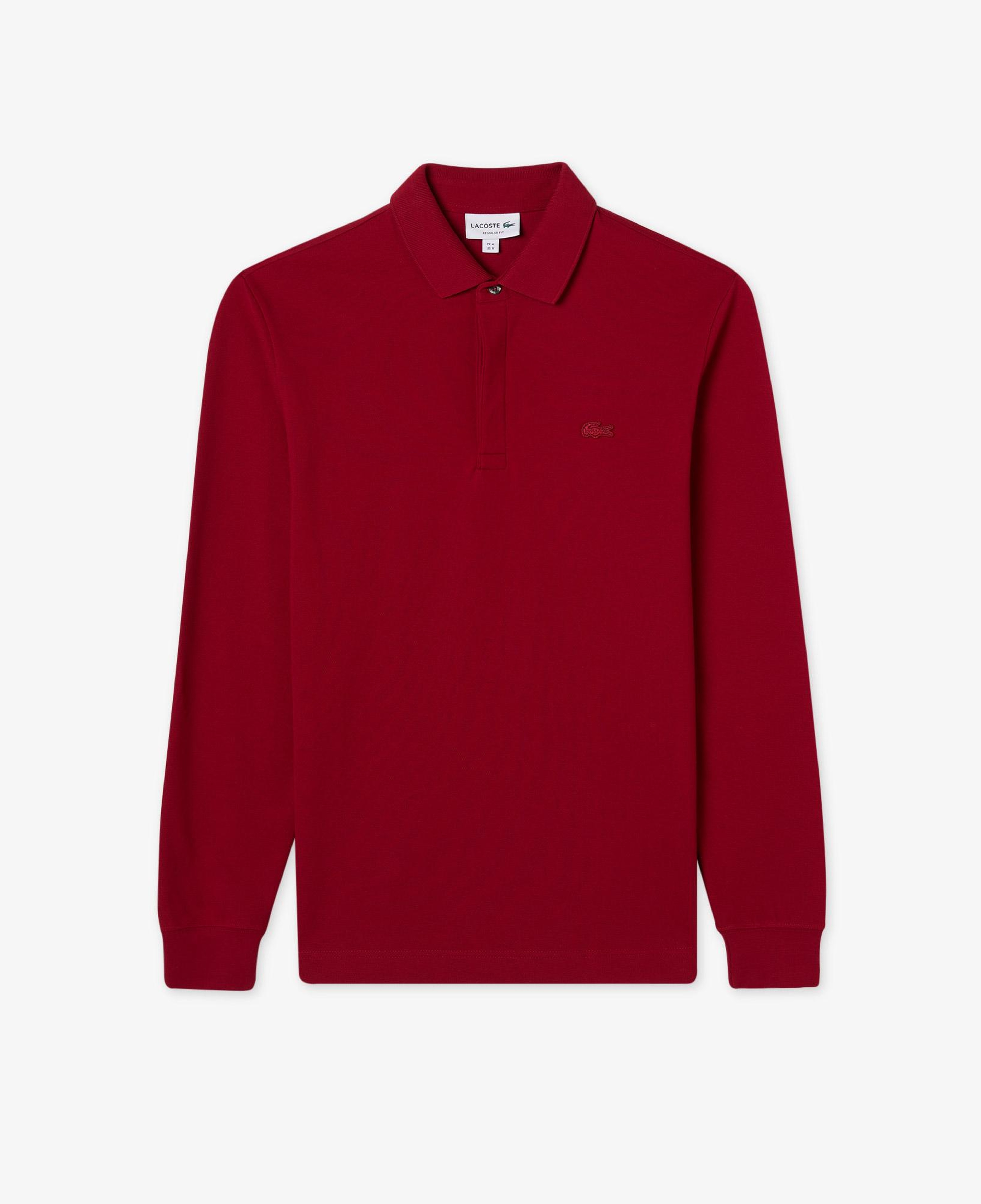 Lacoste Paris Erkek Regular Fit Uzun Kollu Bordo Polo
