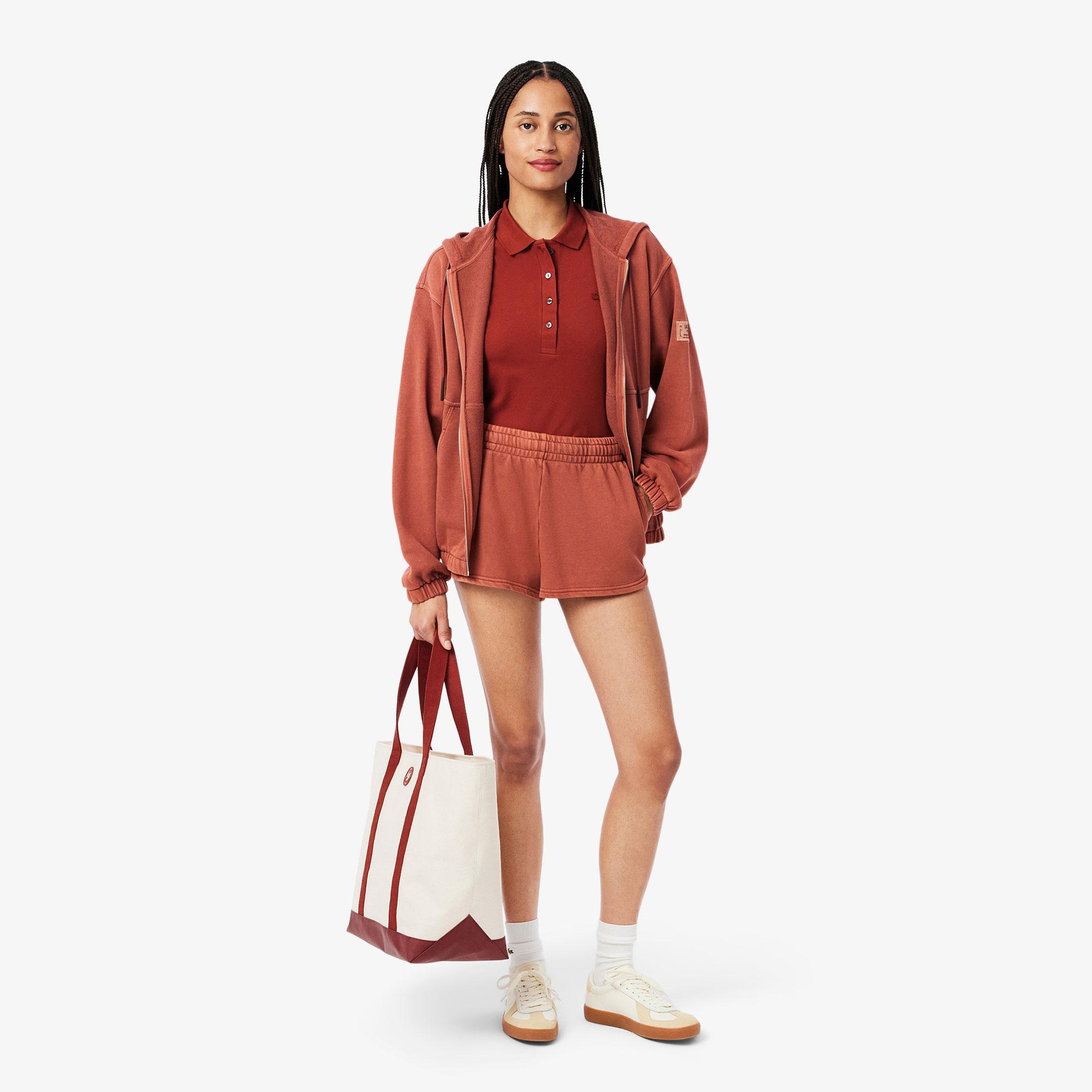 Lacoste L.12.D Kadın Slim Fit Bordo Polo