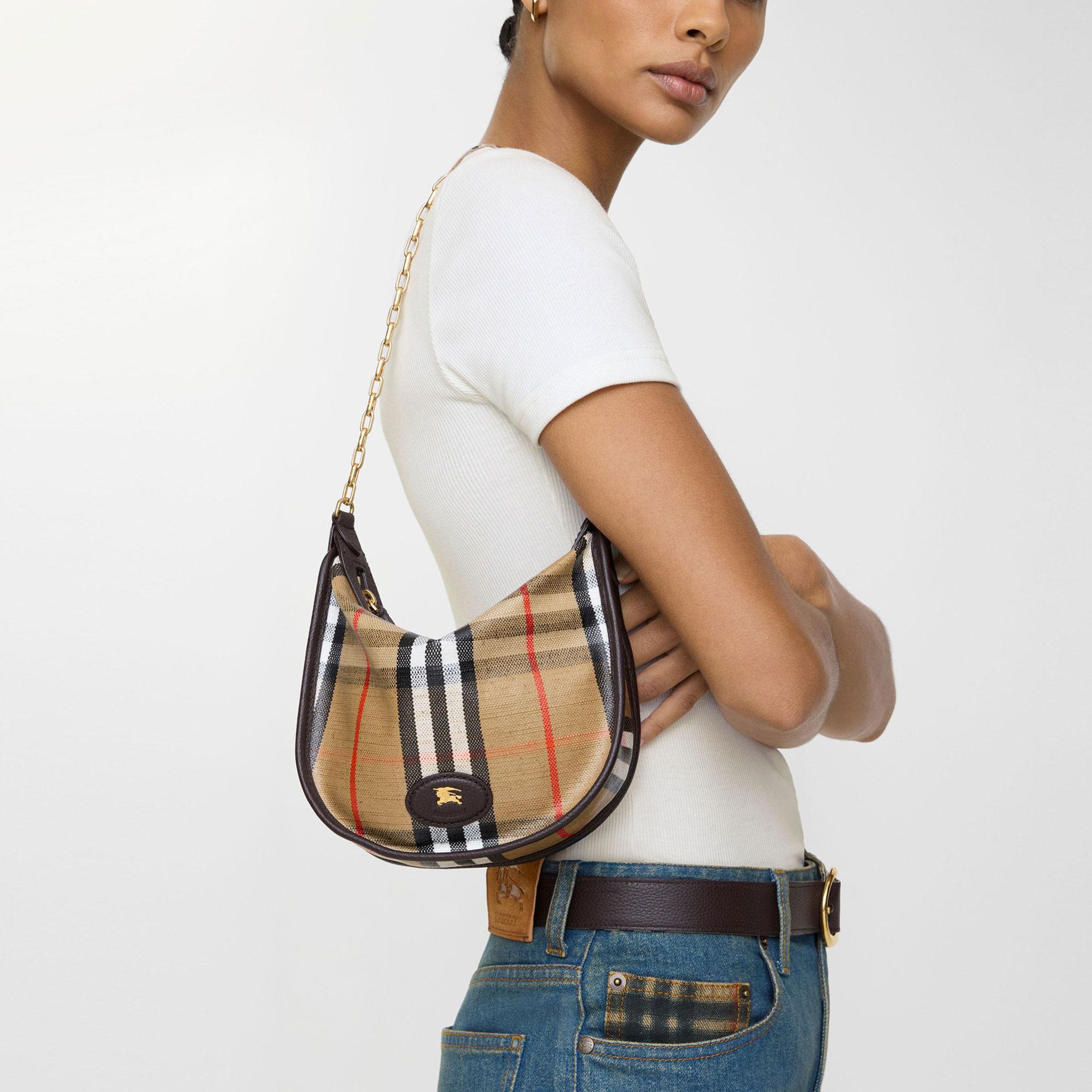 Burberry Highlands Chain Strap Pouch Kadın Bej El Çantası