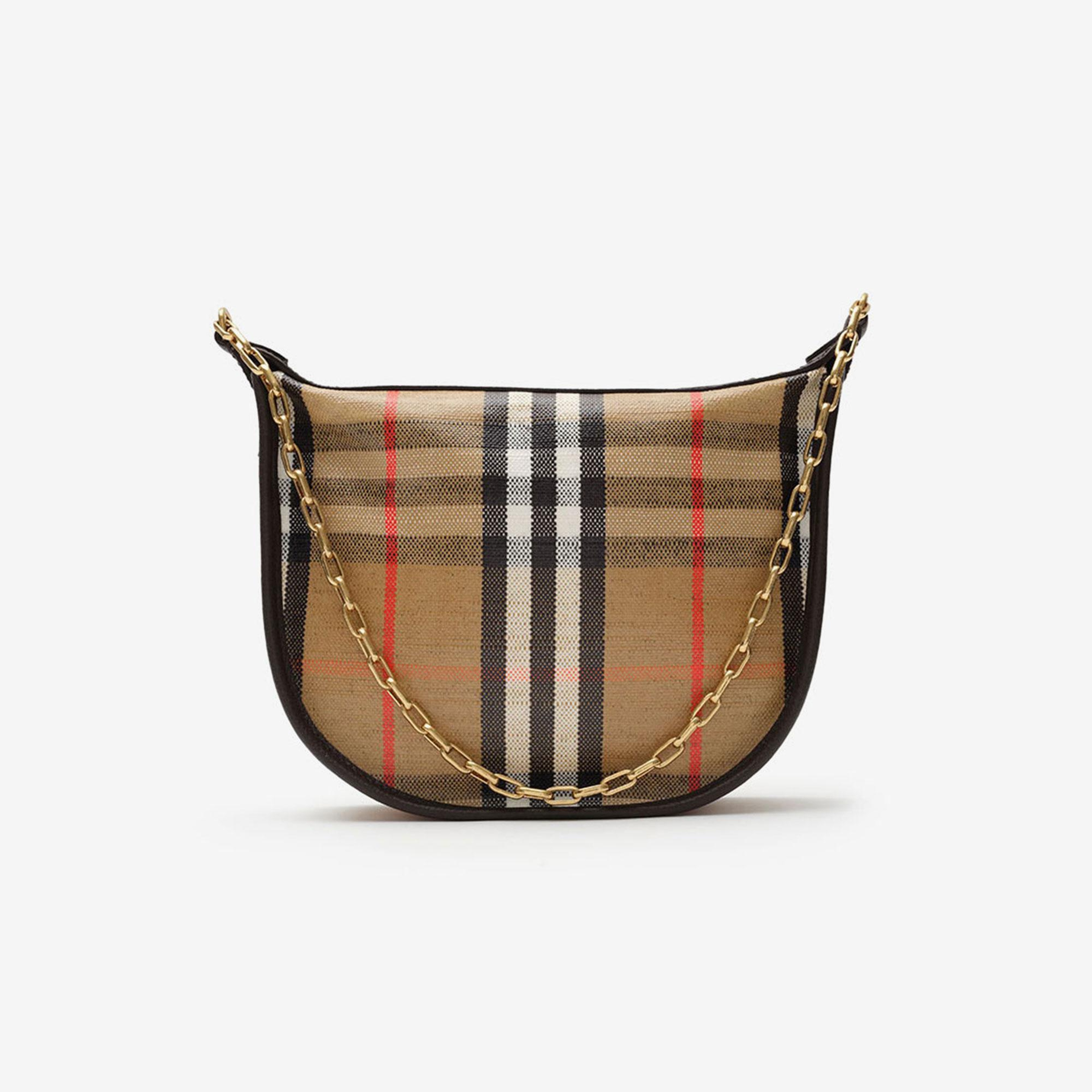 Burberry Highlands Chain Strap Pouch Kadın Bej El Çantası