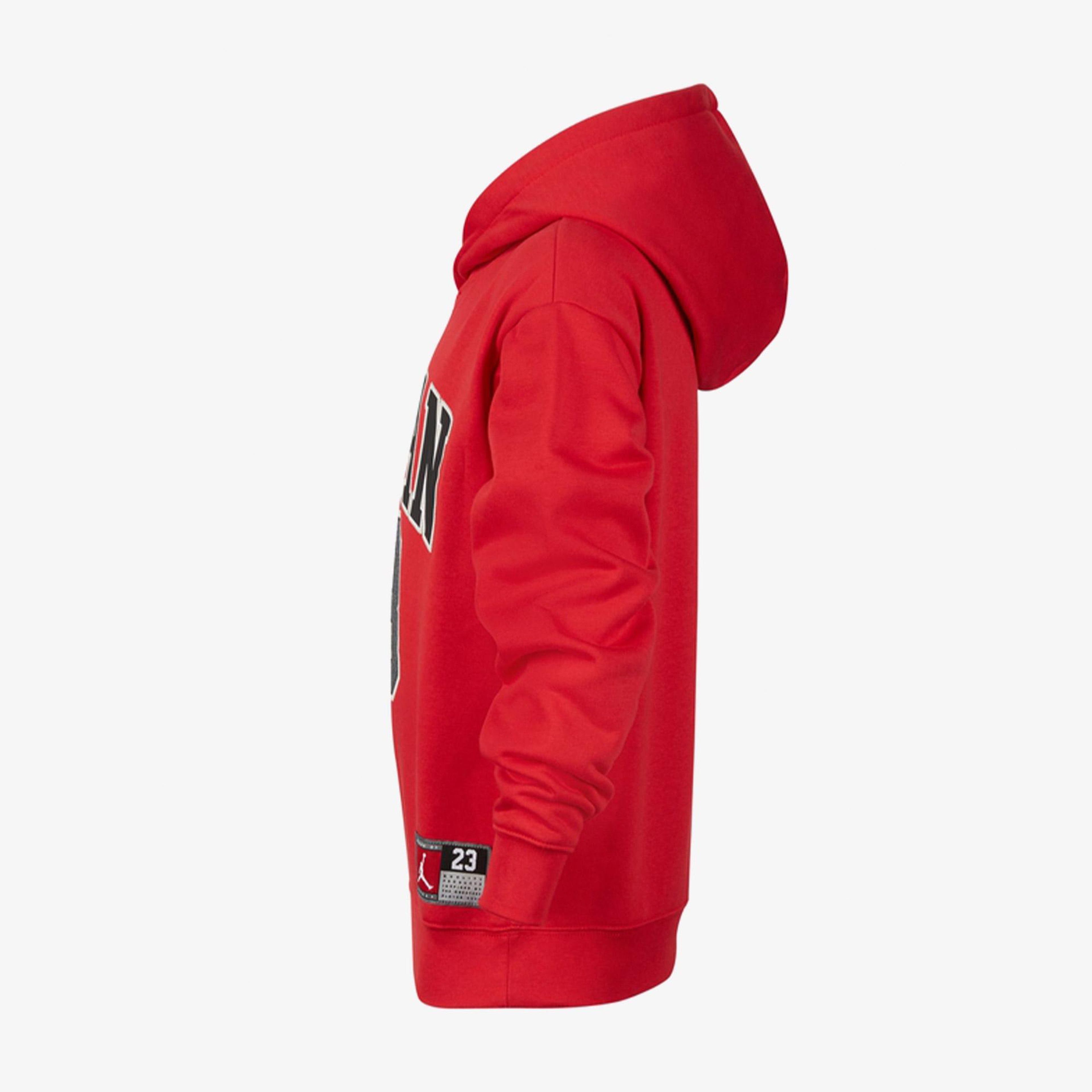 Jordan Fleece Pullover Çocuk Kırmızı Kapüşonlu Sweatshirt