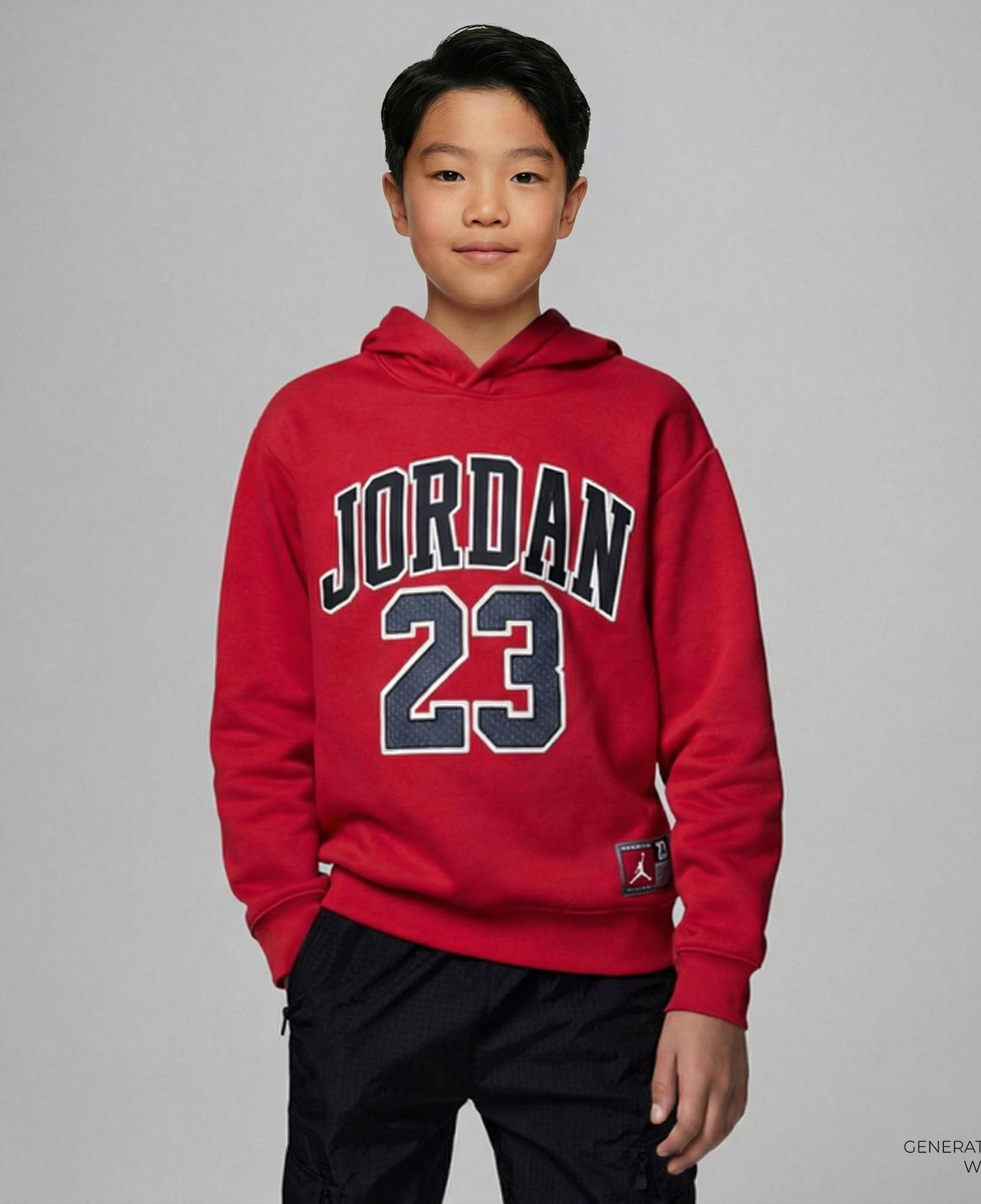 Jordan Fleece Pullover Çocuk Kırmızı Kapüşonlu Sweatshirt