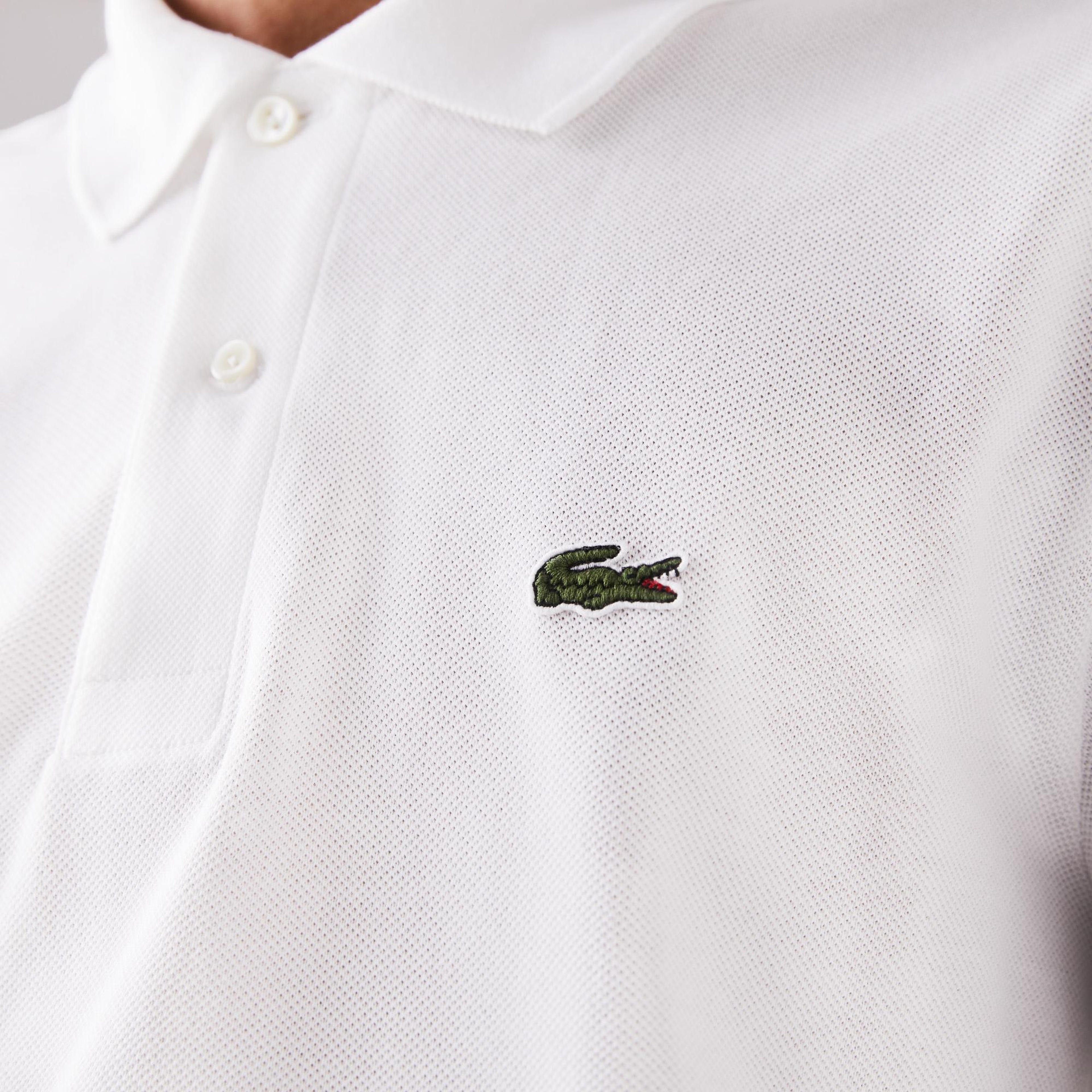Lacoste Erkek Classic Fit Uzun Kollu Beyaz Polo