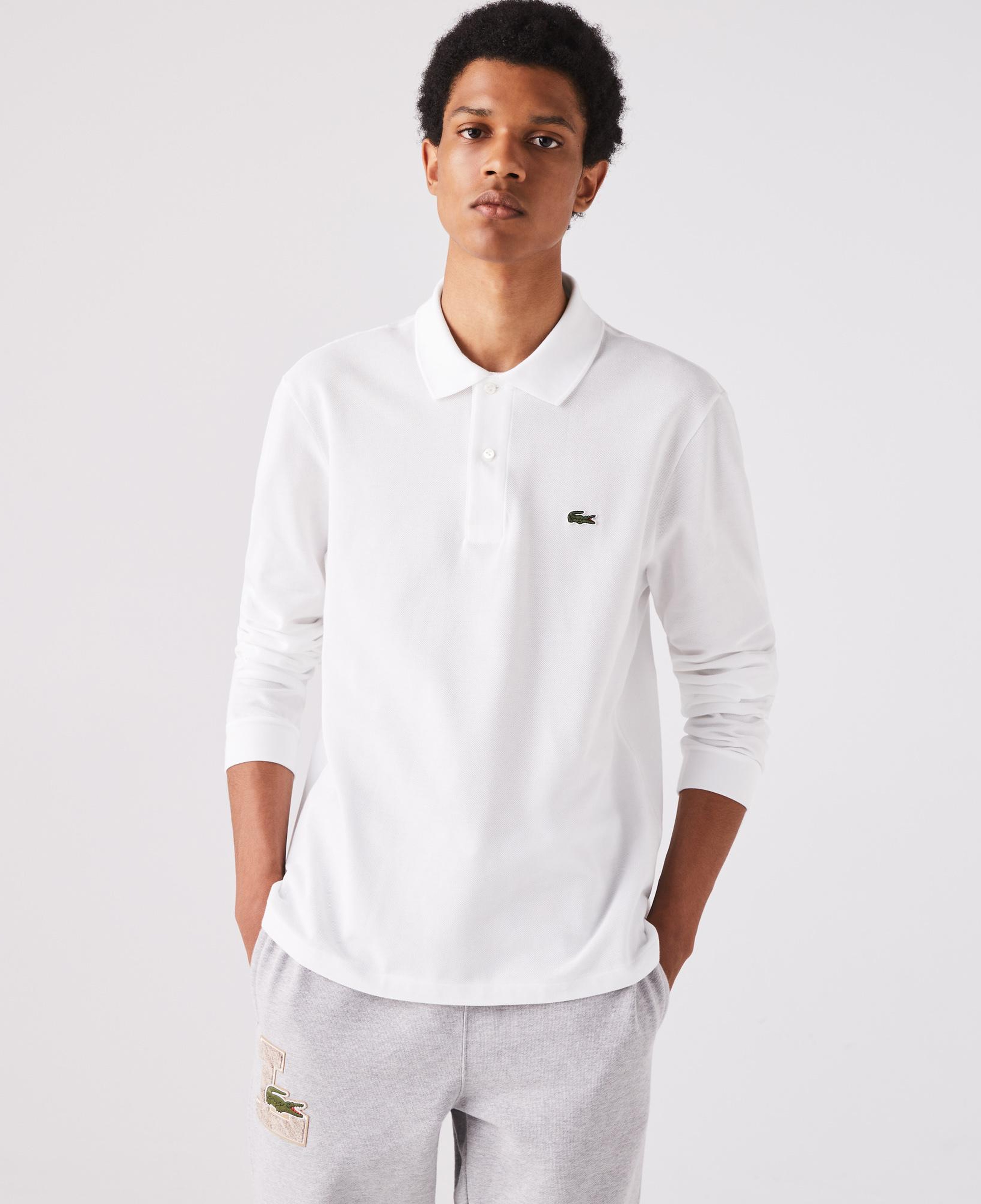 Lacoste Erkek Classic Fit Uzun Kollu Beyaz Polo