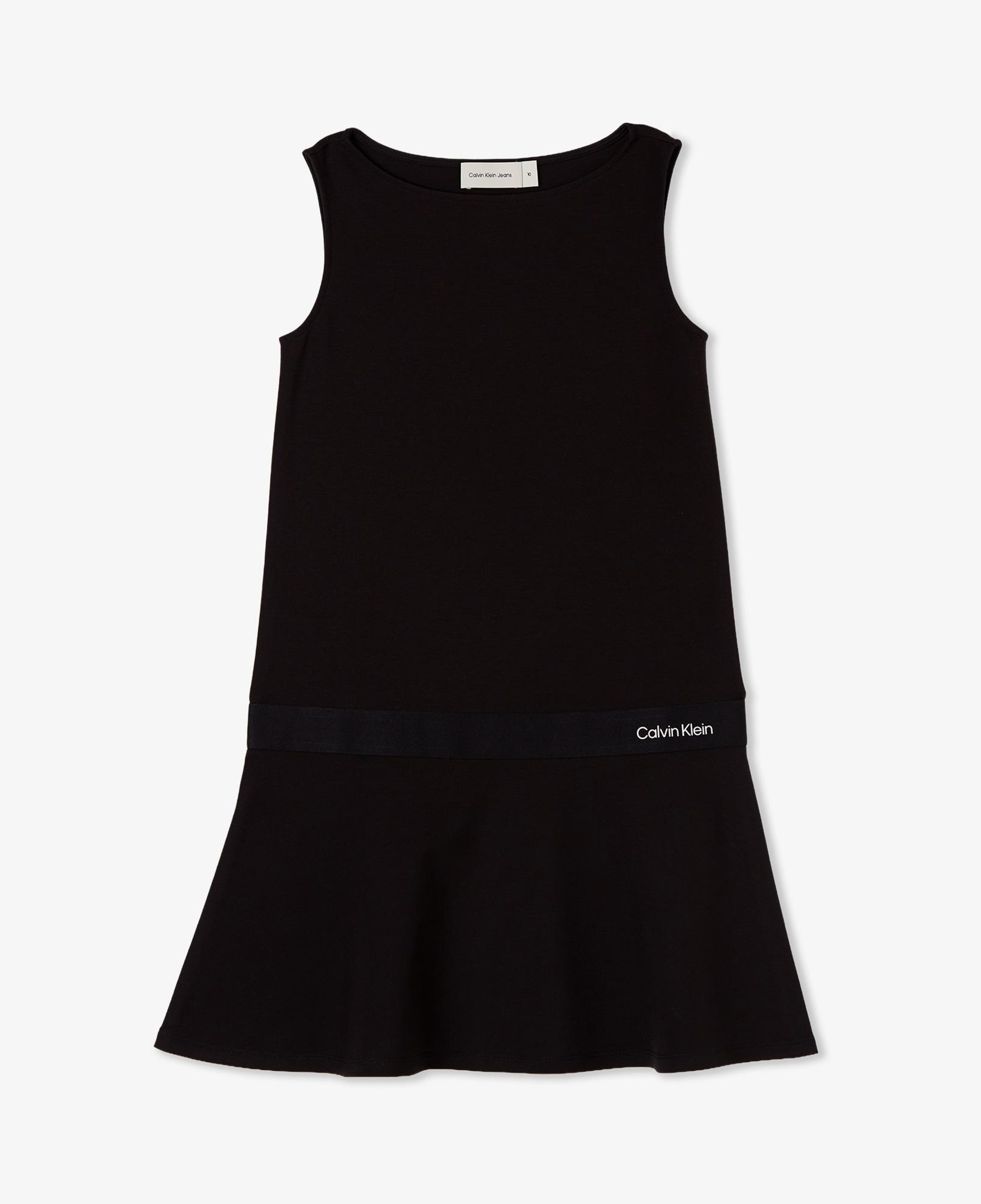 Calvin Klein Logo Tape Punto Çocuk Siyah Elbise