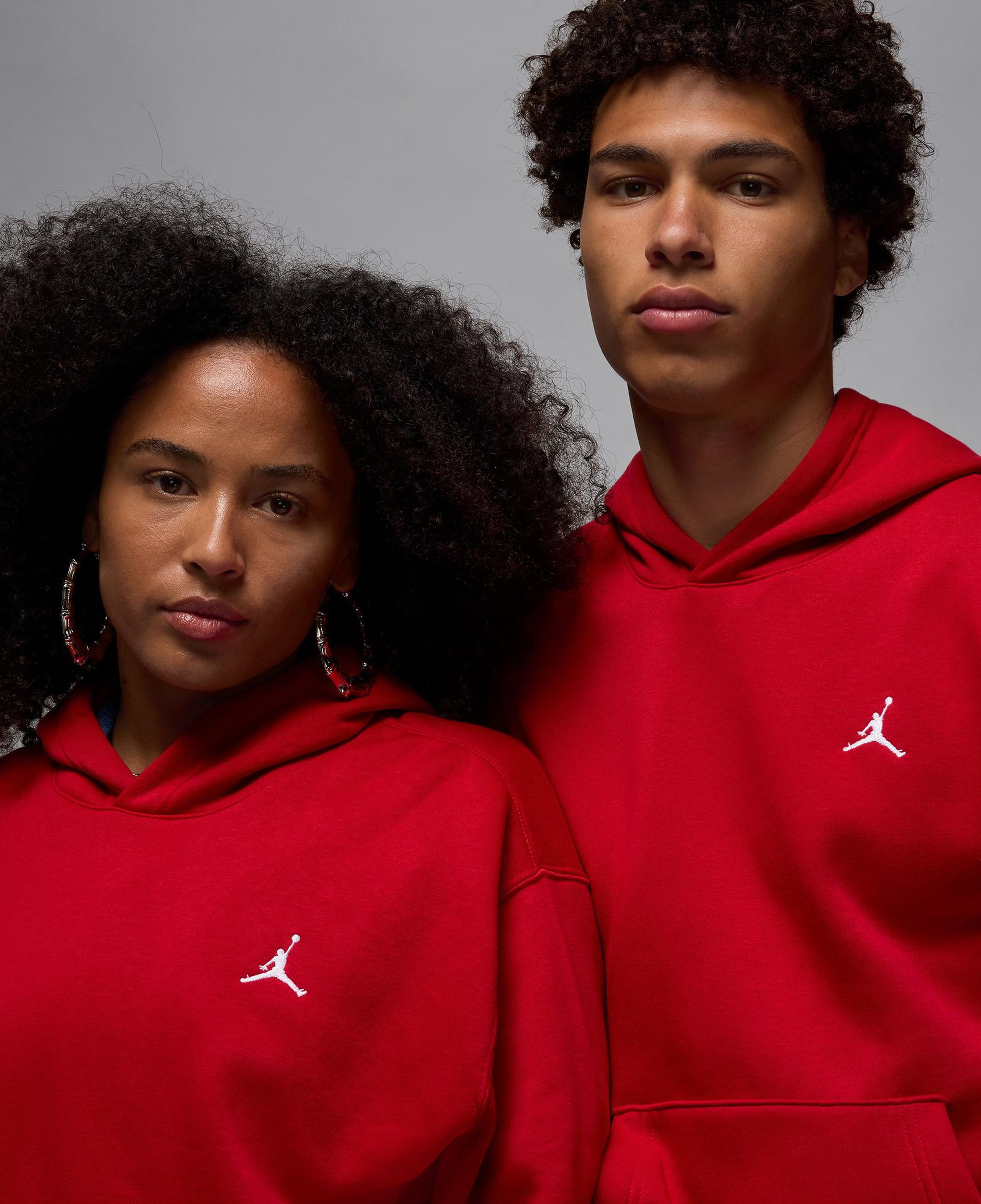 Jordan Brooklyn Fleece Erkek Kırmızı Kapüşonlu Sweatshirt