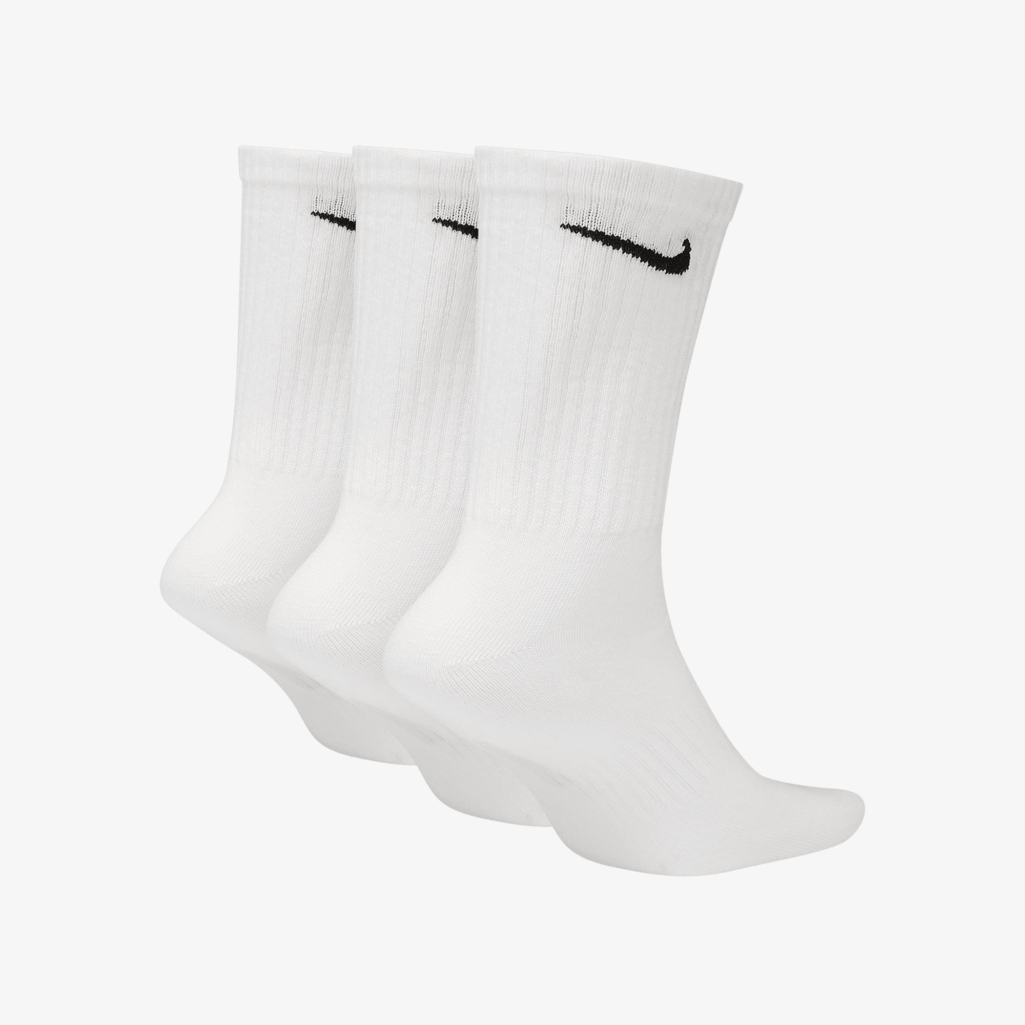 Nike Everyday Crew 3'lü Unisex Beyaz Çorap