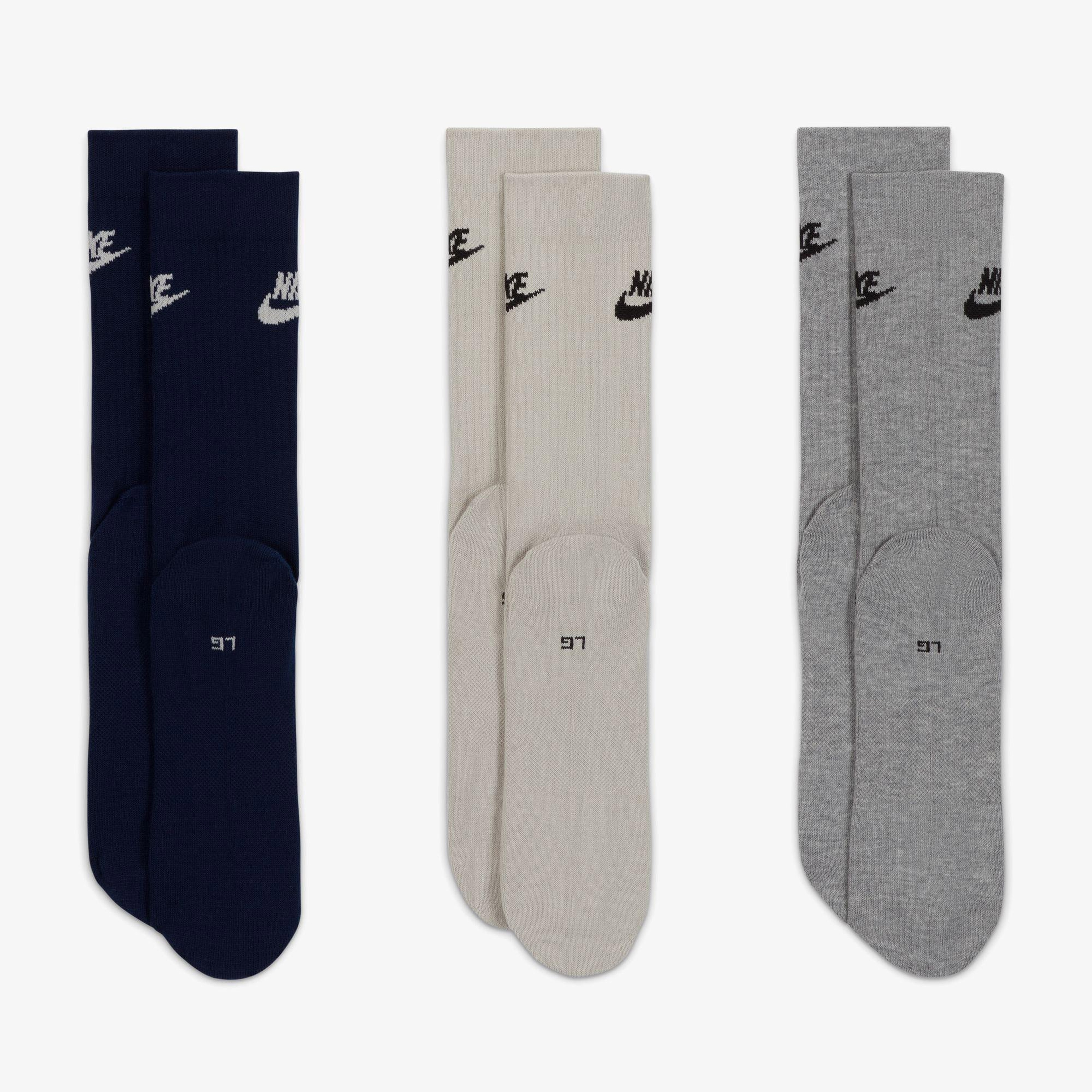 Nike Sportswear Everyday Essential Unisex Renkli 3'lü Çorap