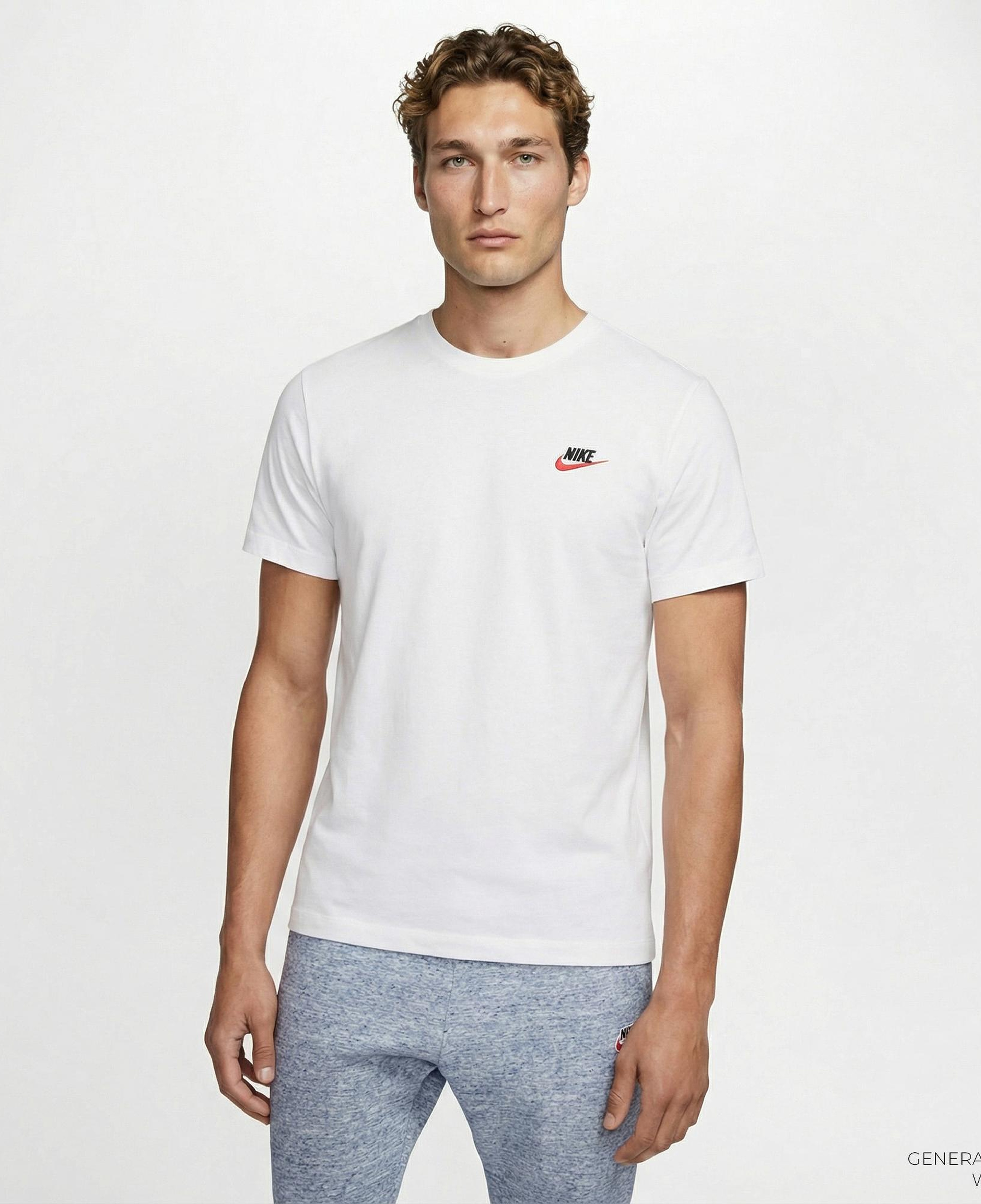 Nike Sportswear Club Erkek Beyaz T-Shirt
