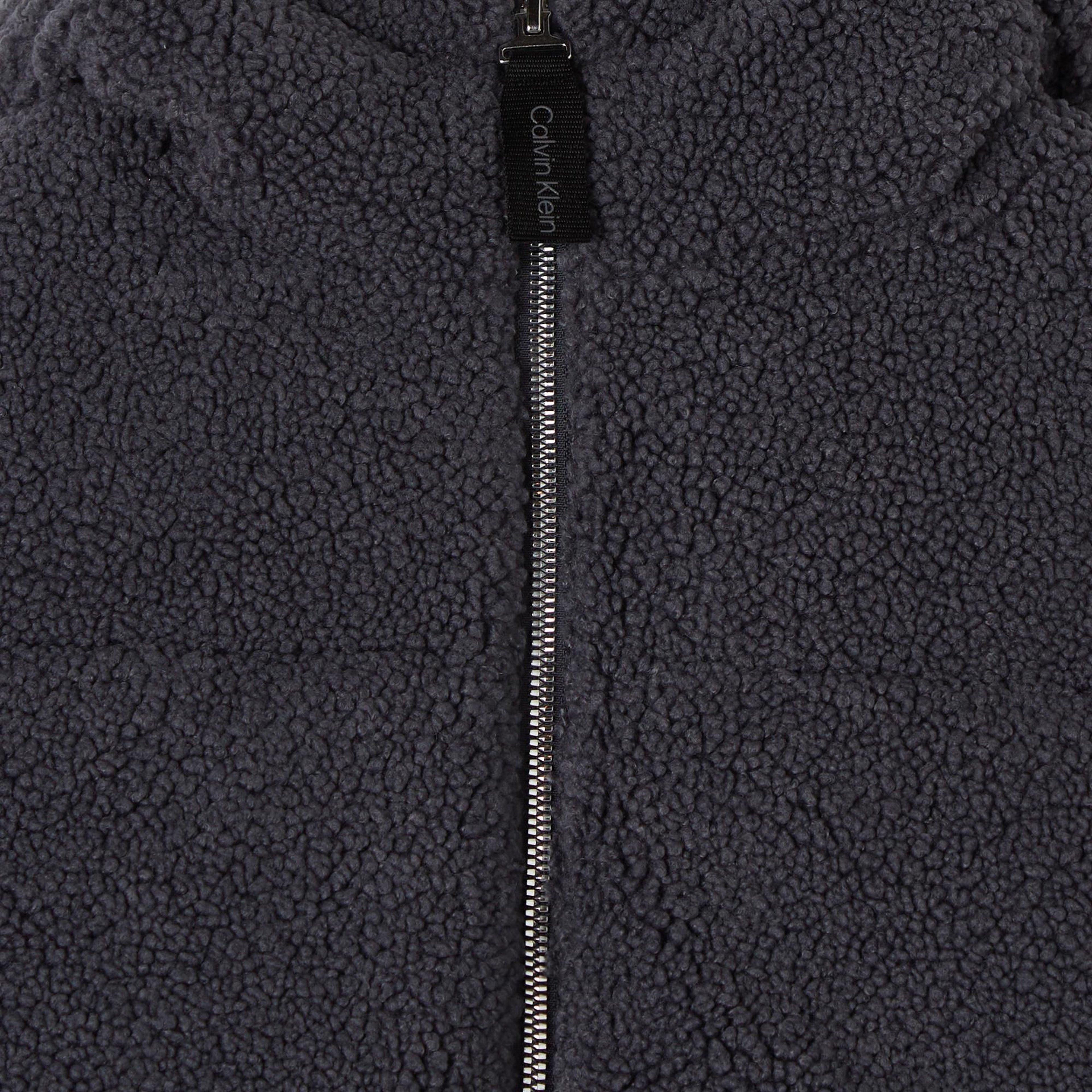 Calvin Klein Jeans Teddy Hooded Puffer Çocuk Siyah Mont